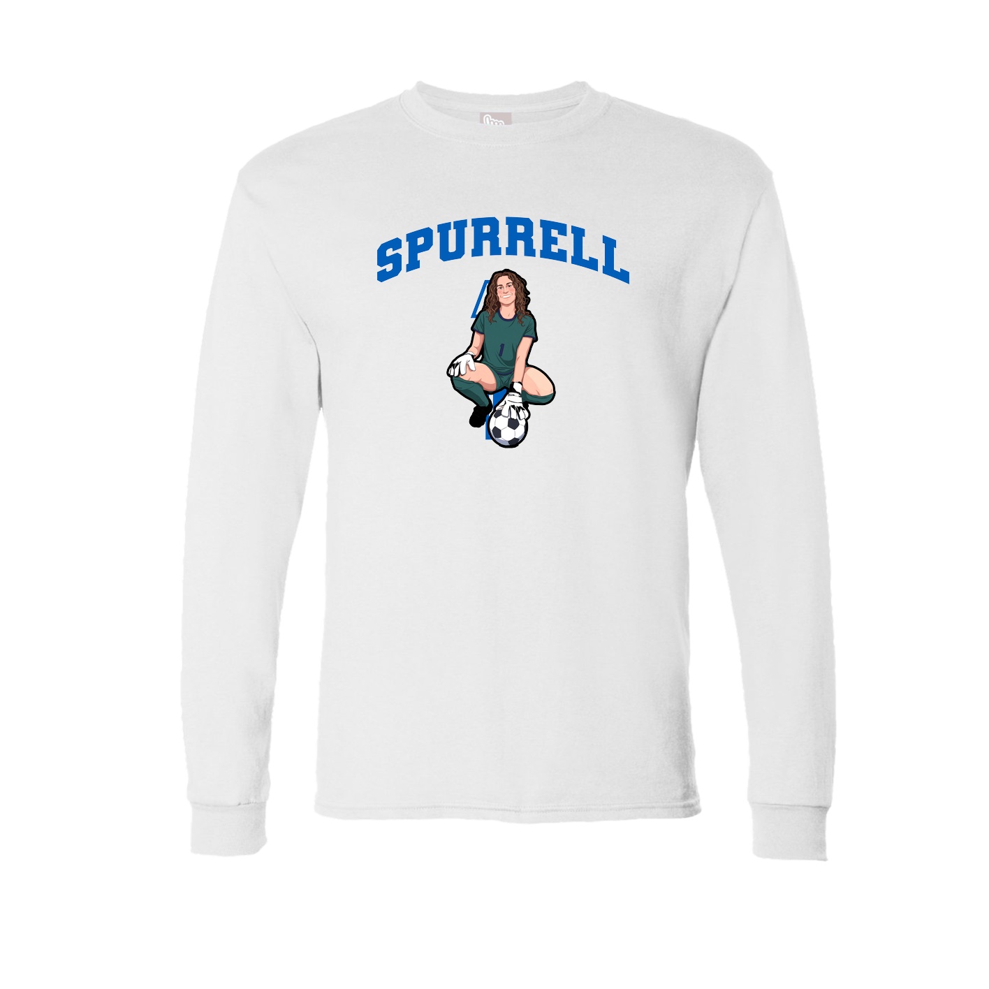 Long Sleeve Tee — Number in White