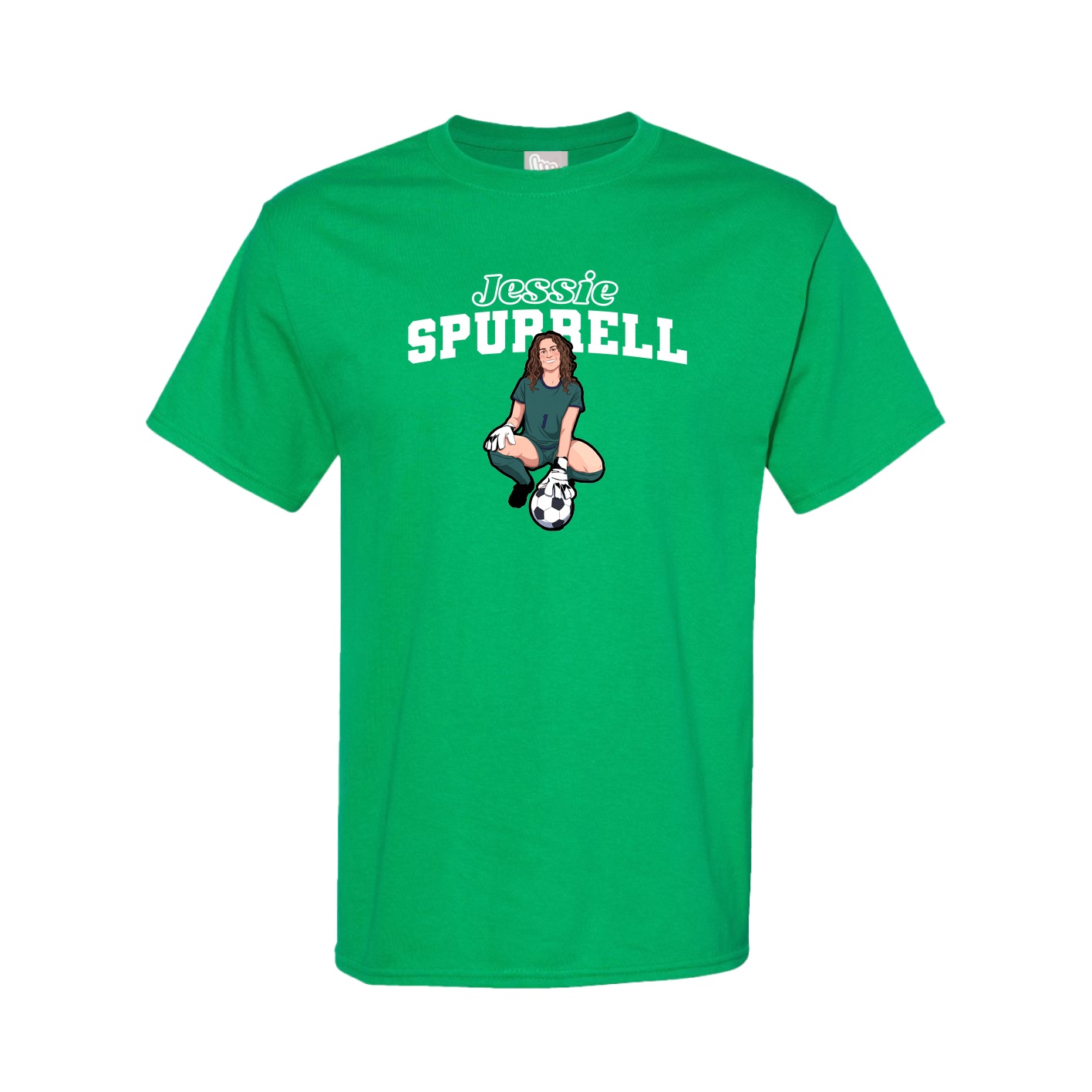 Youth Tee — Name Arch in Green
