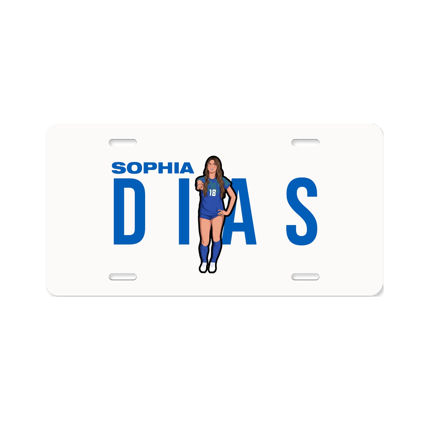 License Plate — Player Name in Classic