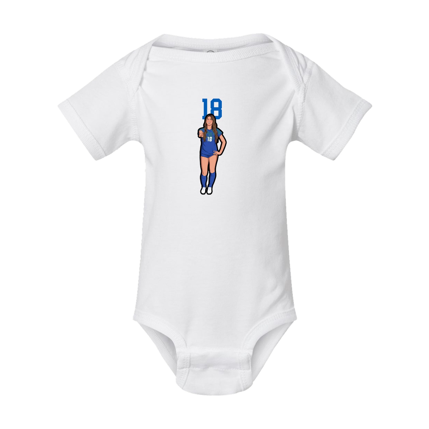 Baby Onesie — Number Top in White