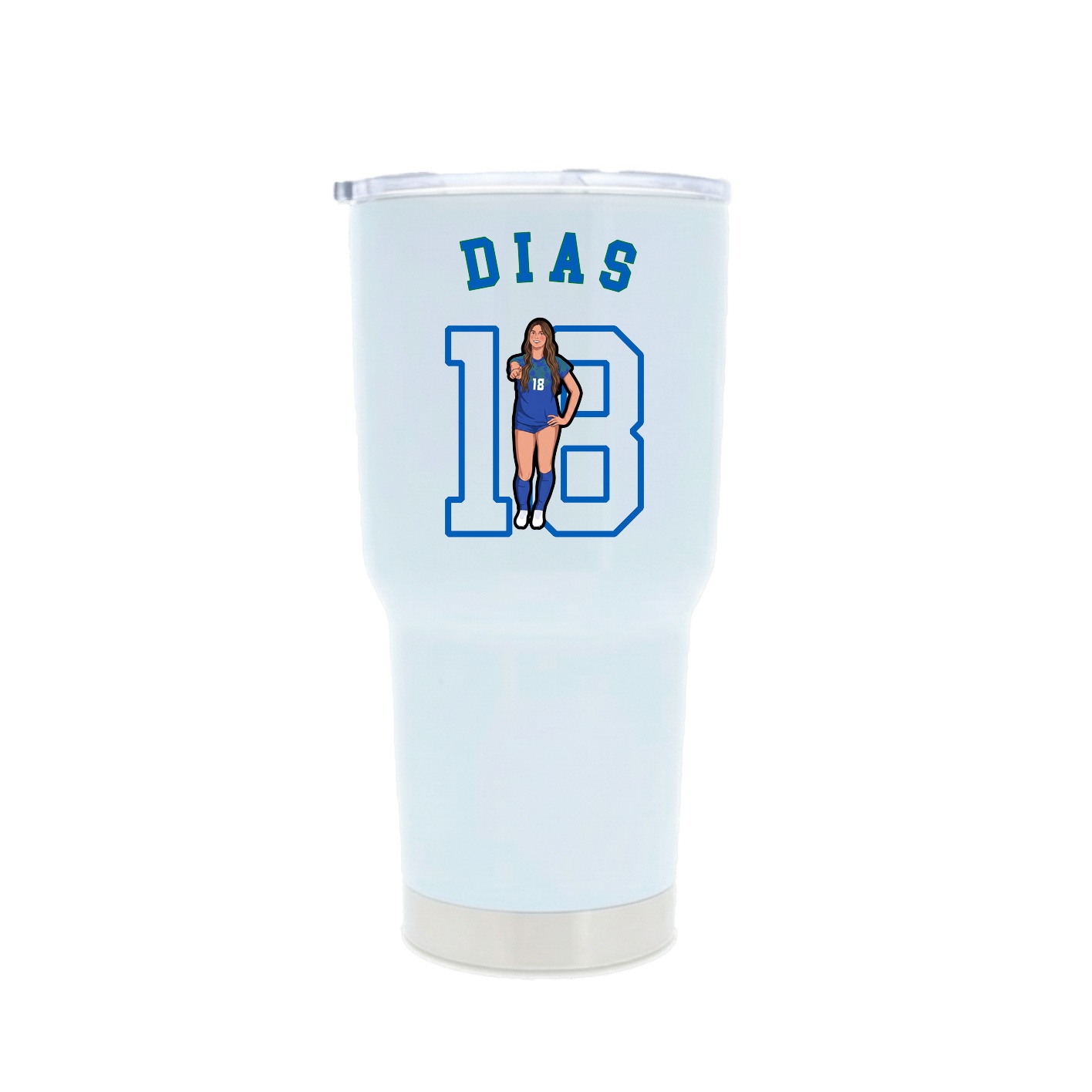30oz Stainless Steel Tumbler — Shirsey Arch in White