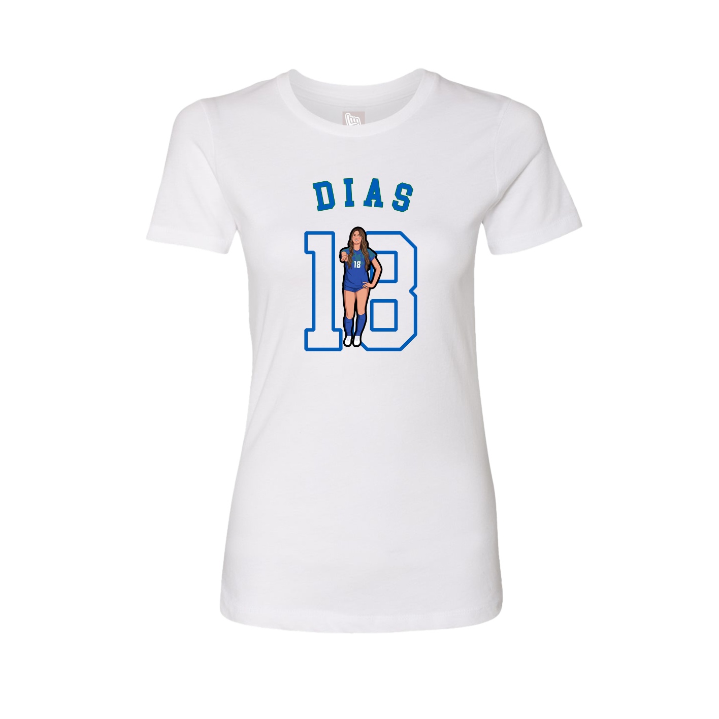Fitted Women's Tee — Shirsey Arch in White