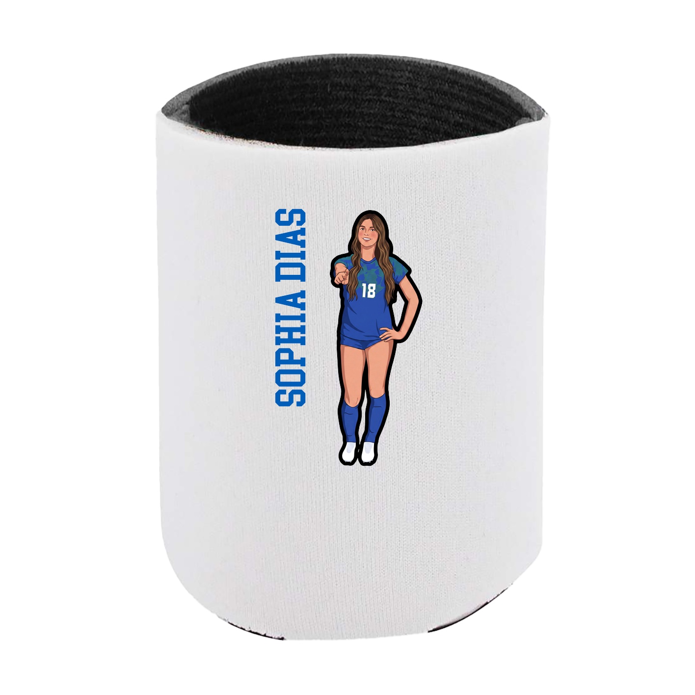 Can Holder — Name Vertical in White