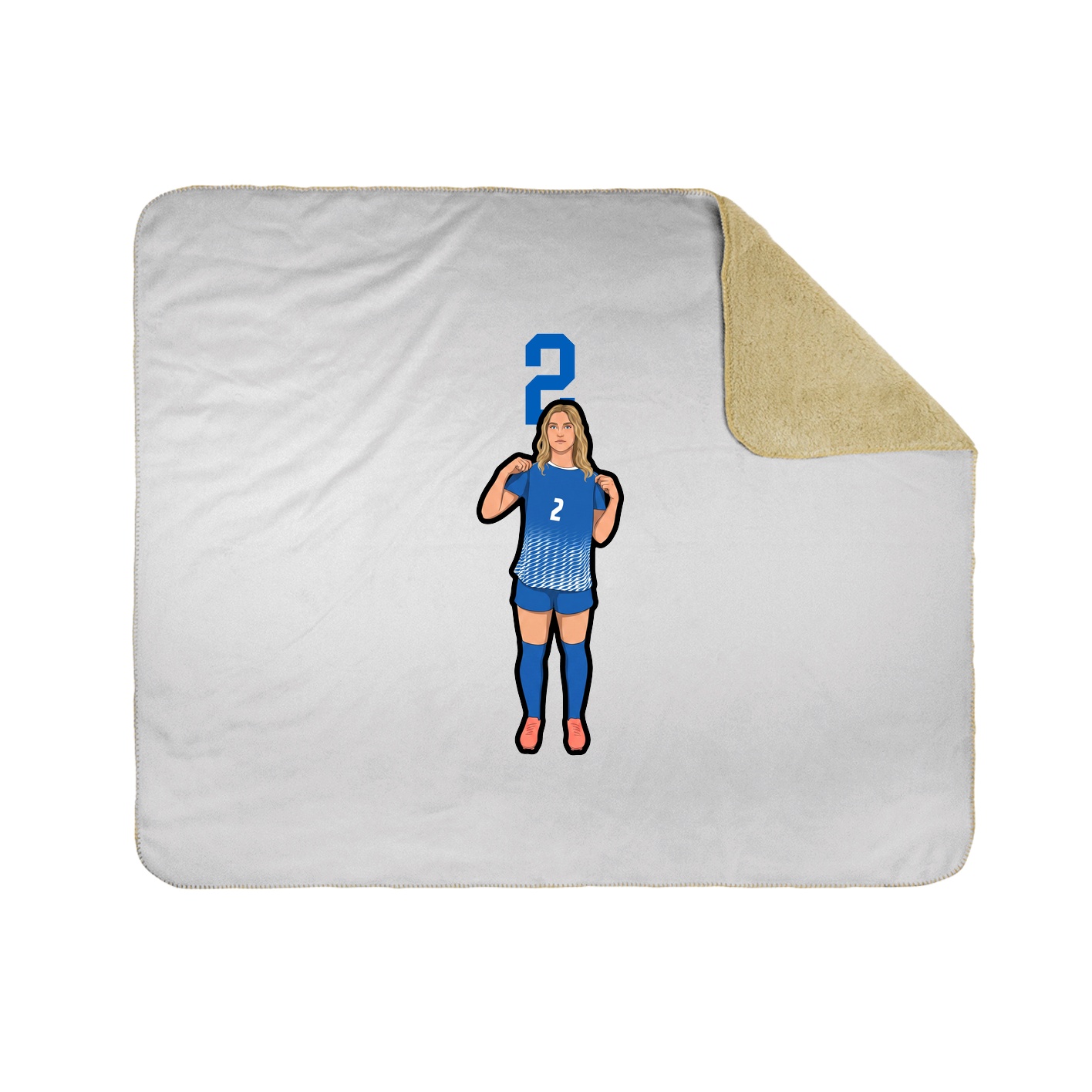 Throw Blanket — Number Top in White