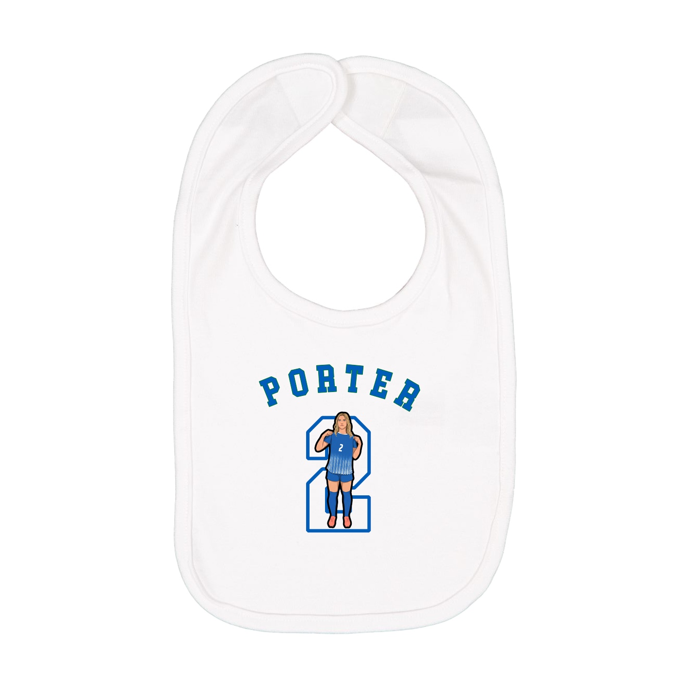 Infant Bib — Shirsey Arch in White