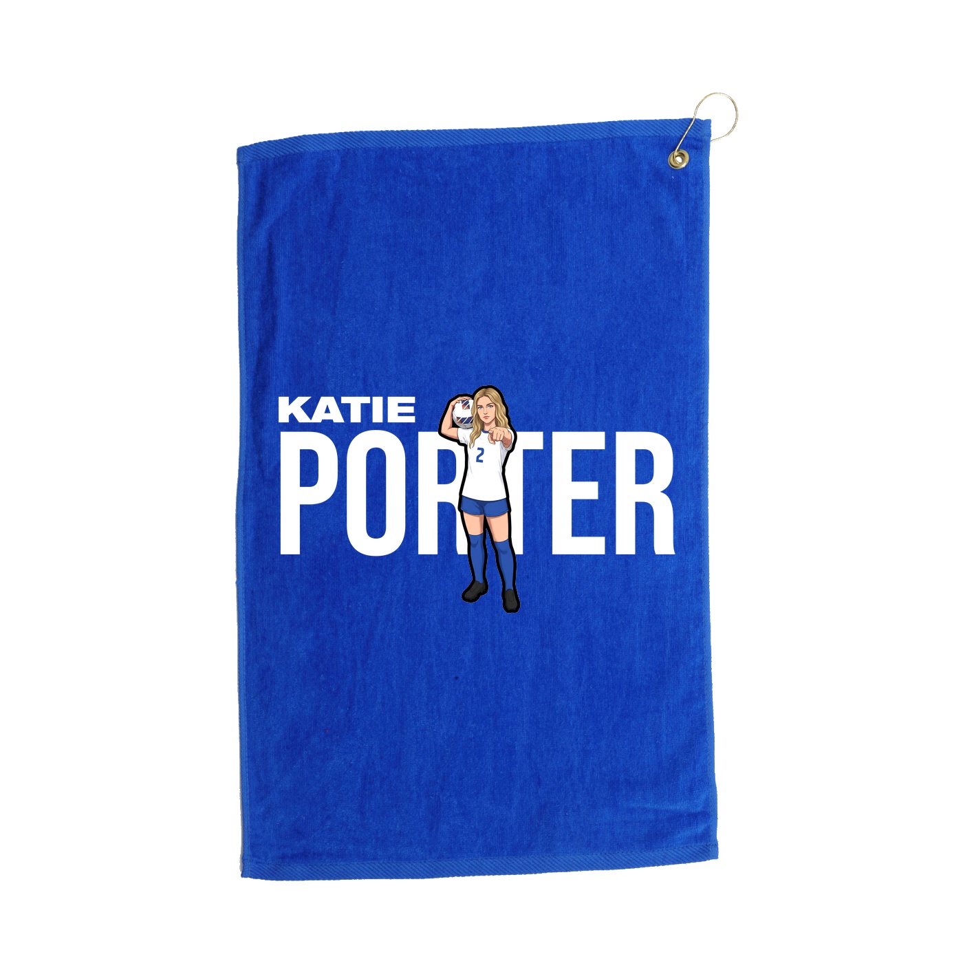 Golf Towel — Player Name in Royal