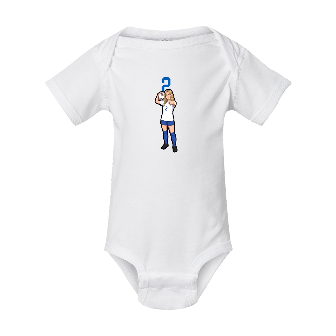 Baby Onesie — Number Top in White
