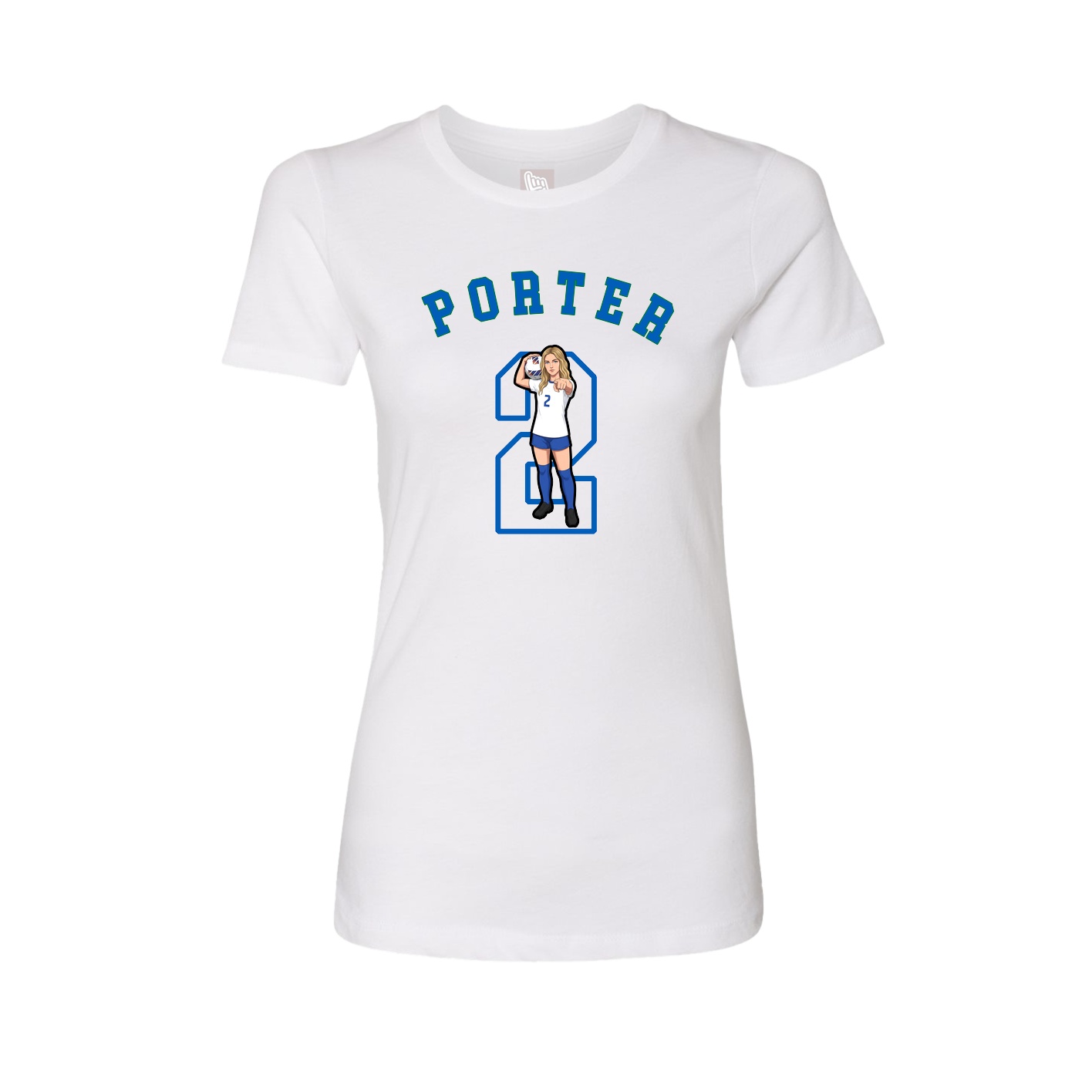 Fitted Women's Tee — Shirsey Arch in White
