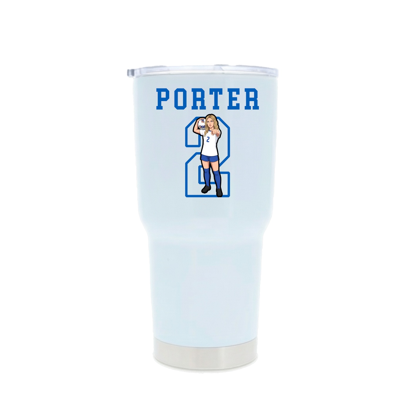 30oz Stainless Steel Tumbler — Shirsey in White