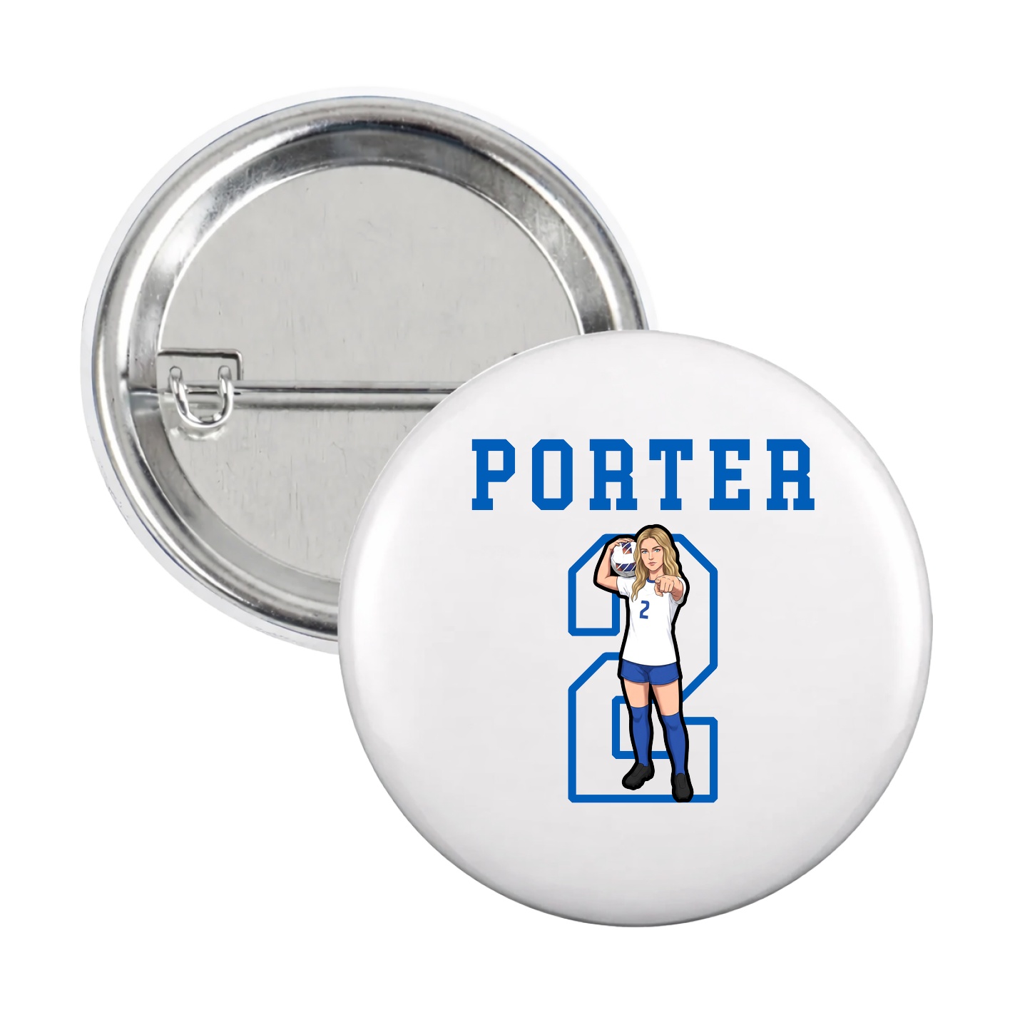 Game Day Button — Shirsey in White