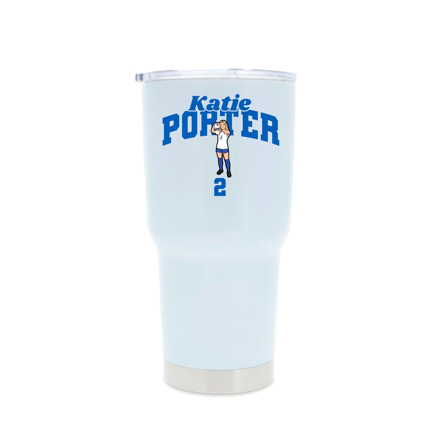 30oz Stainless Steel Tumbler — Signature Arch in White