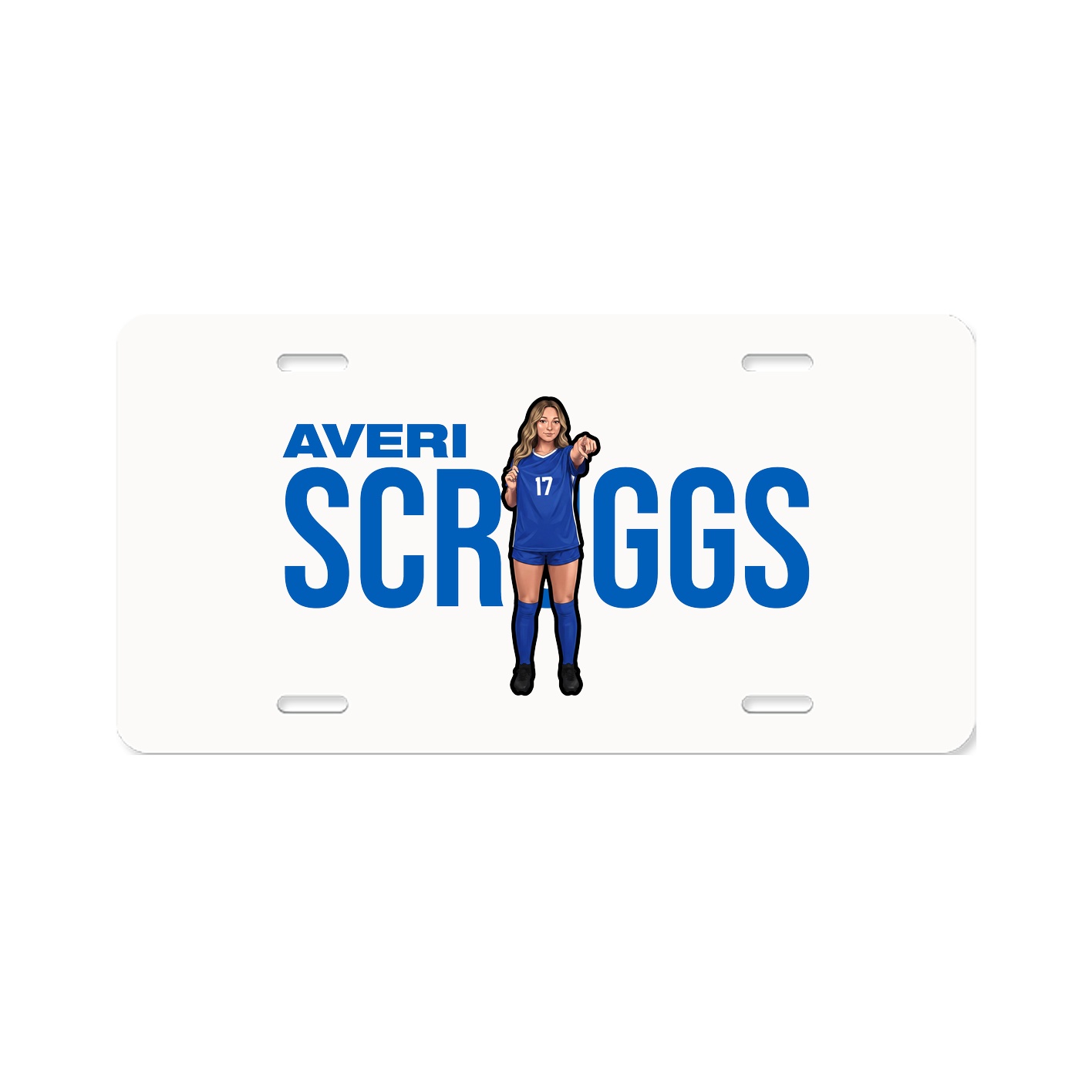 License Plate — Player Name in Classic
