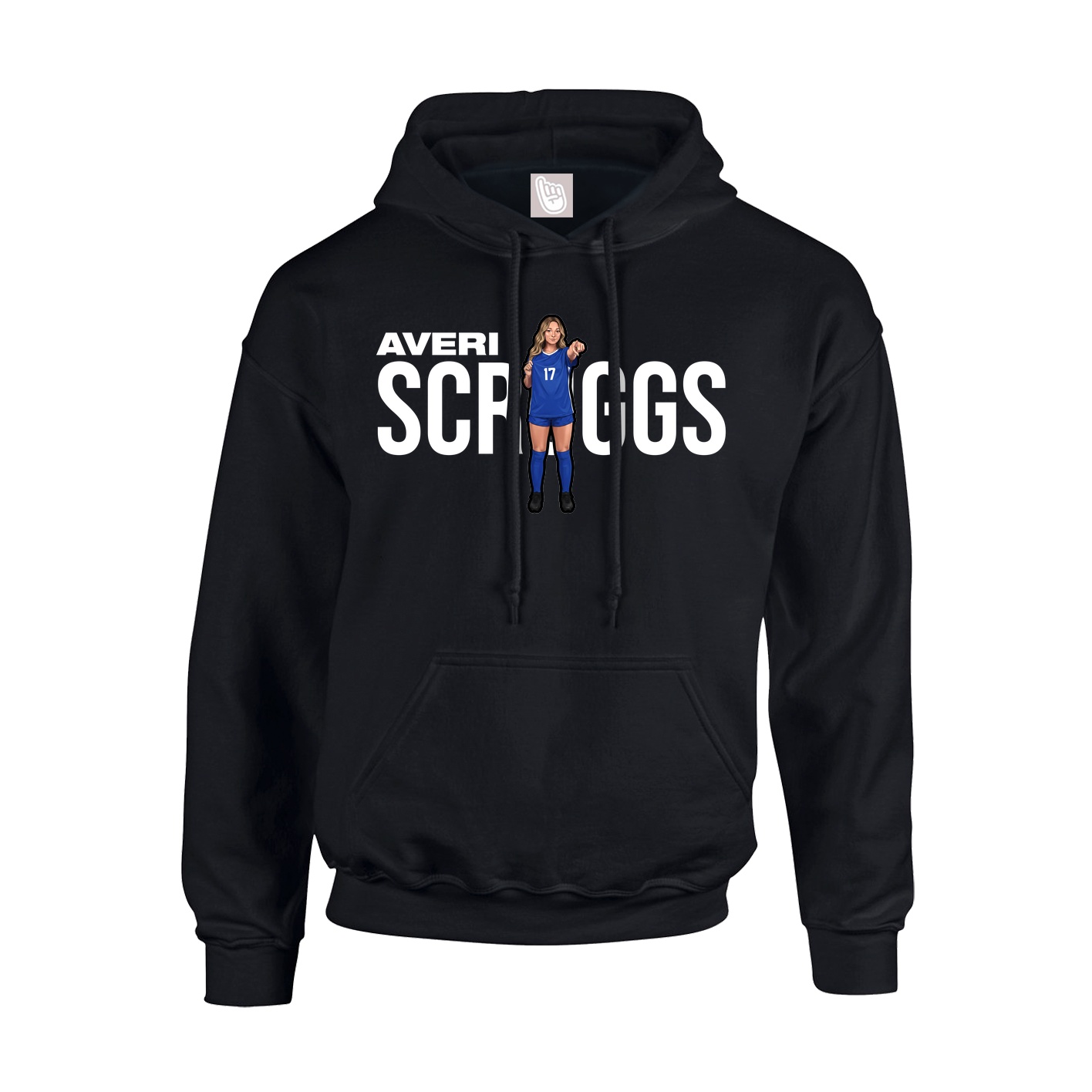 Youth Hoodie — Player Name in Black
