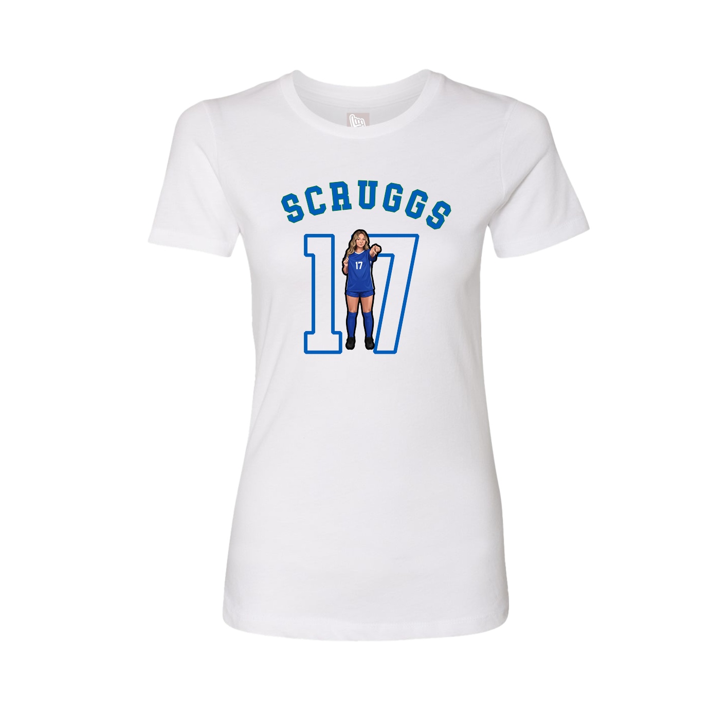 Fitted Women's Tee — Shirsey Arch in White