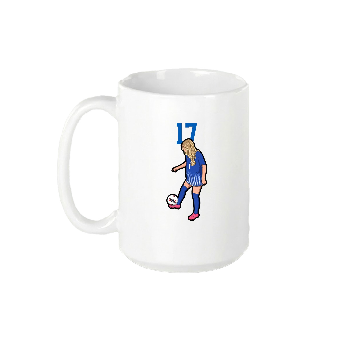 15oz Coffee Mug — Number Top in White