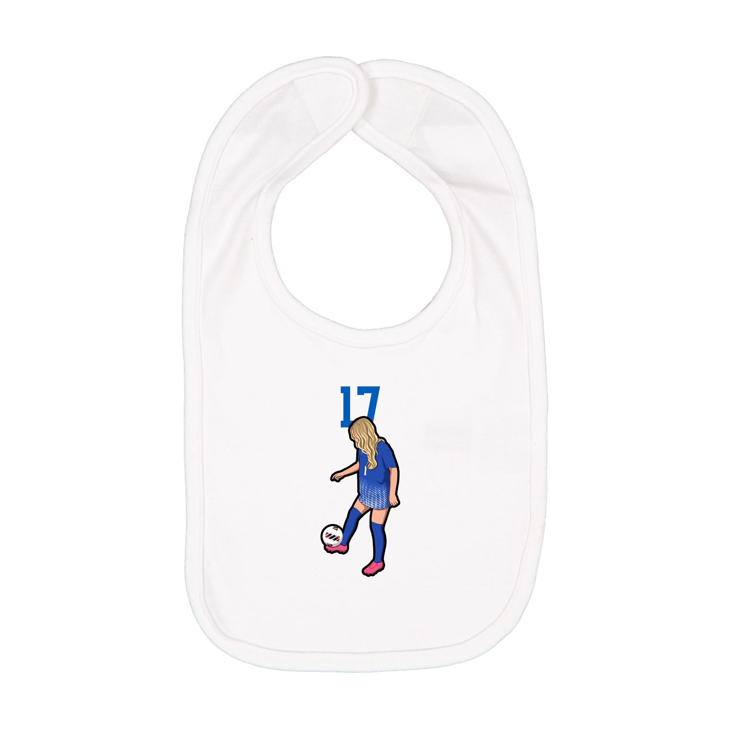Infant Bib — Number Top in White