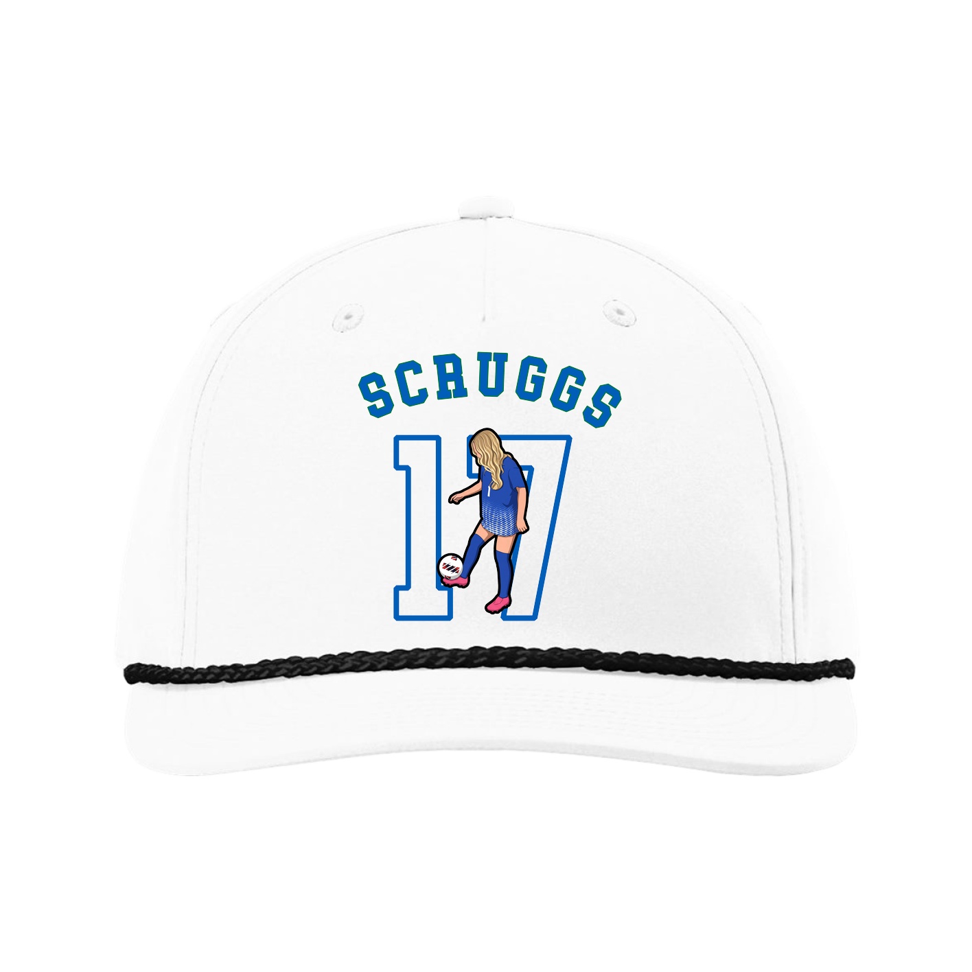 Five-Panel Classic Rope Cap — Shirsey Arch in White