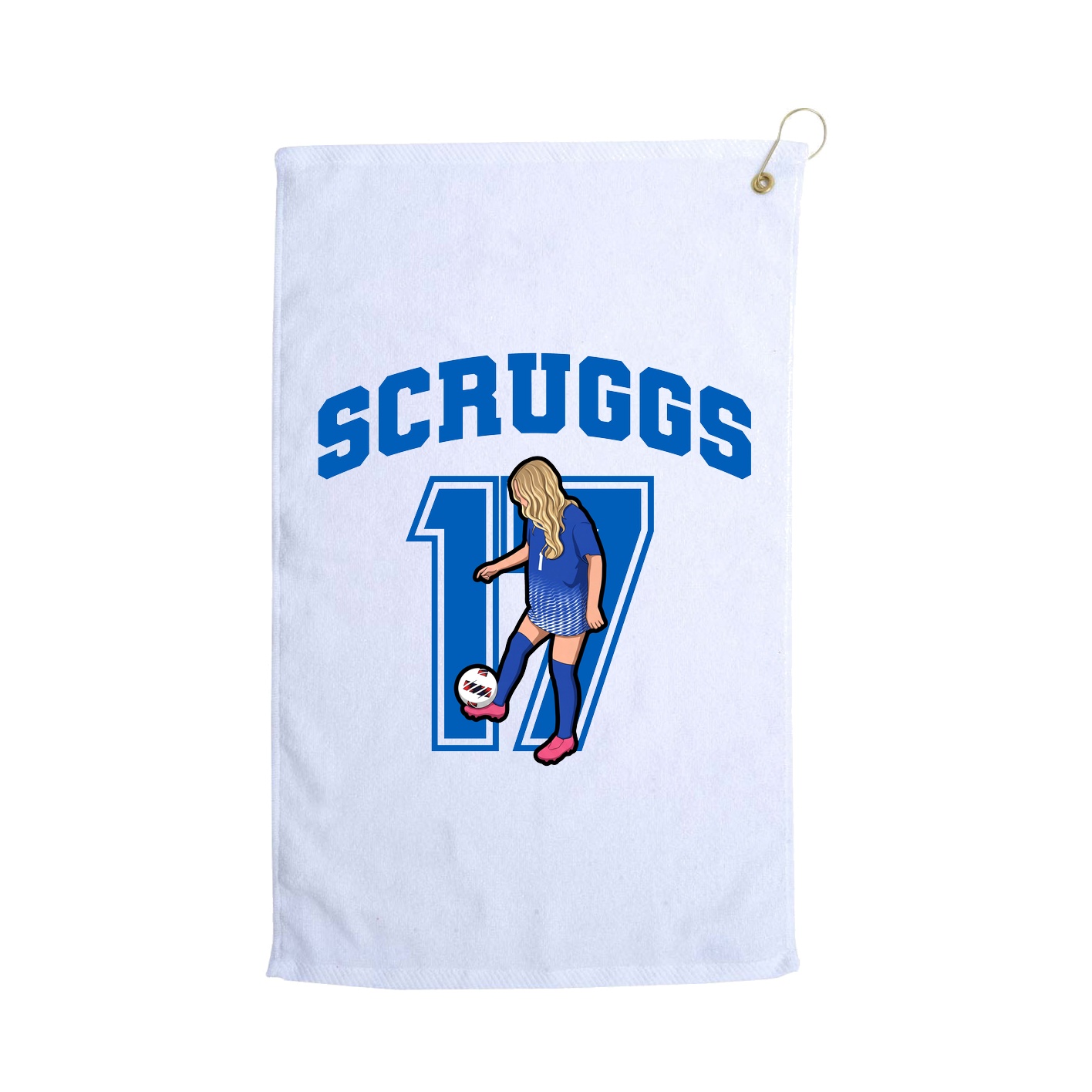 Golf Towel — Number in White