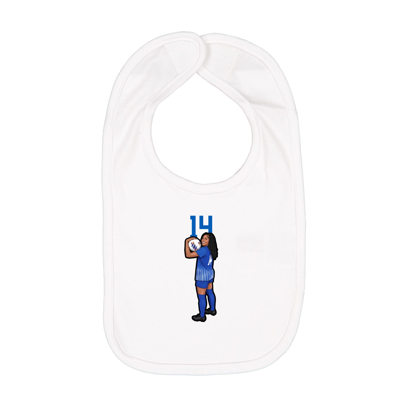 Infant Bib — Number Top in White