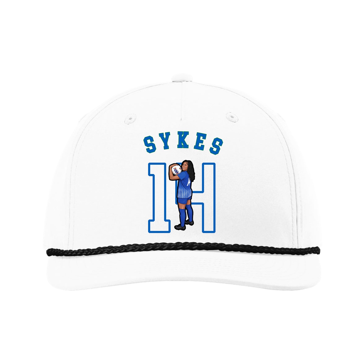 Five-Panel Classic Rope Cap — Shirsey Arch in White