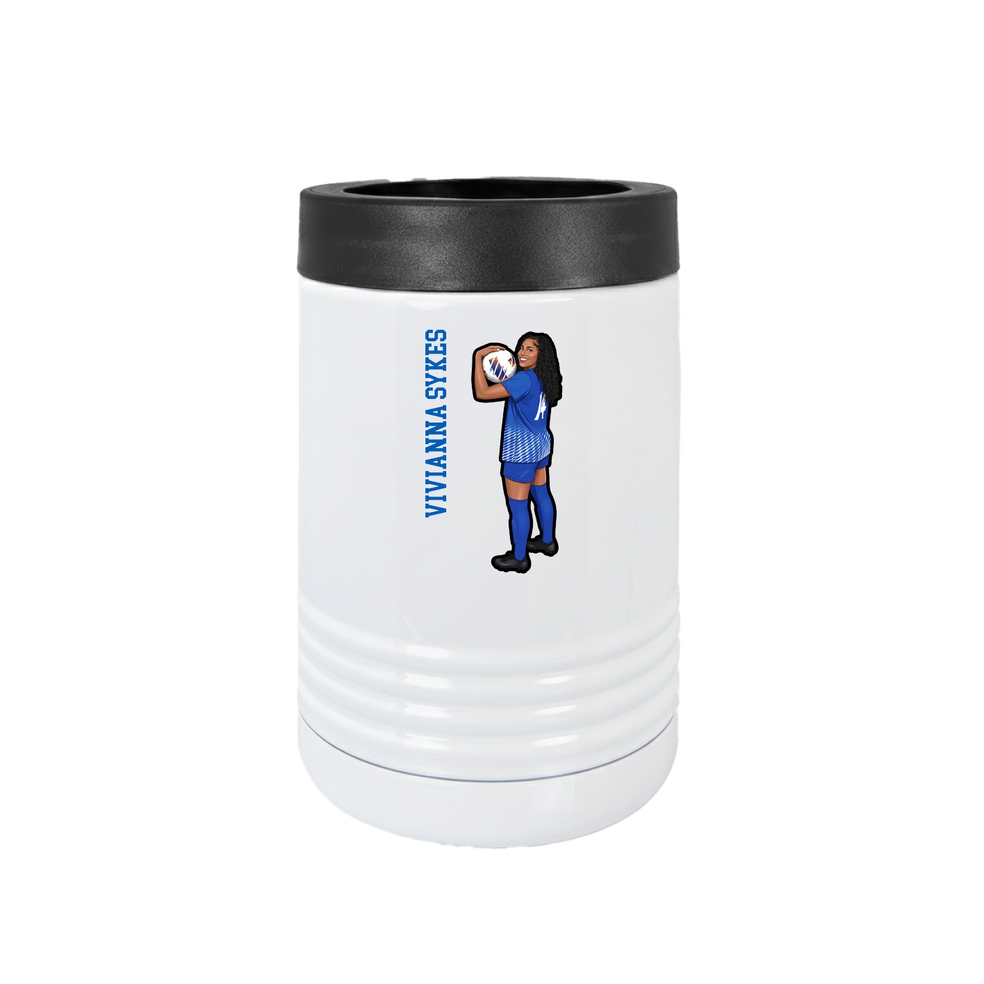 Beverage Holder — Name Vertical in White