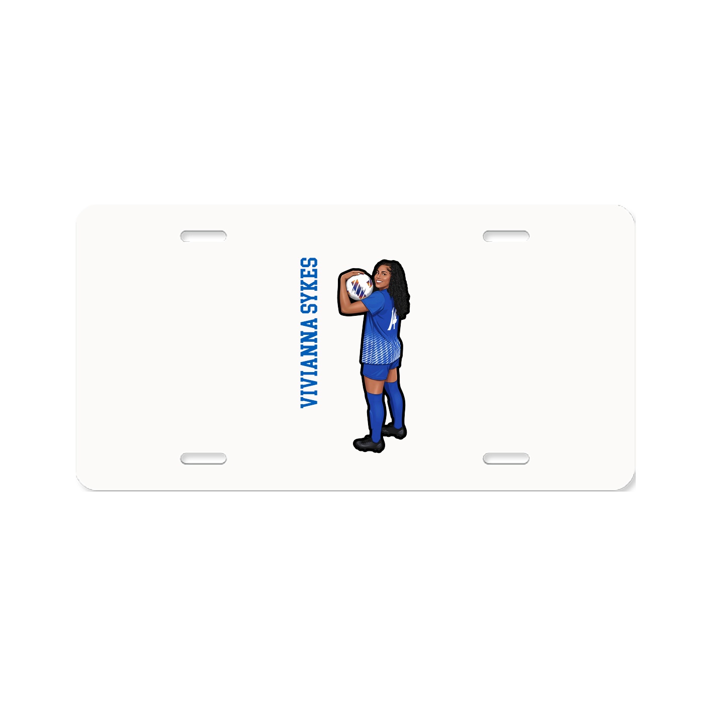 License Plate — Name Vertical in Classic