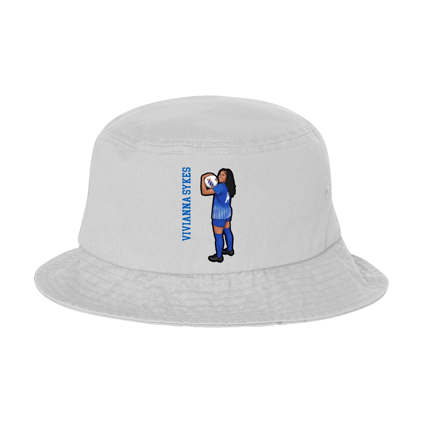 Bucket Cap — Name Vertical in White