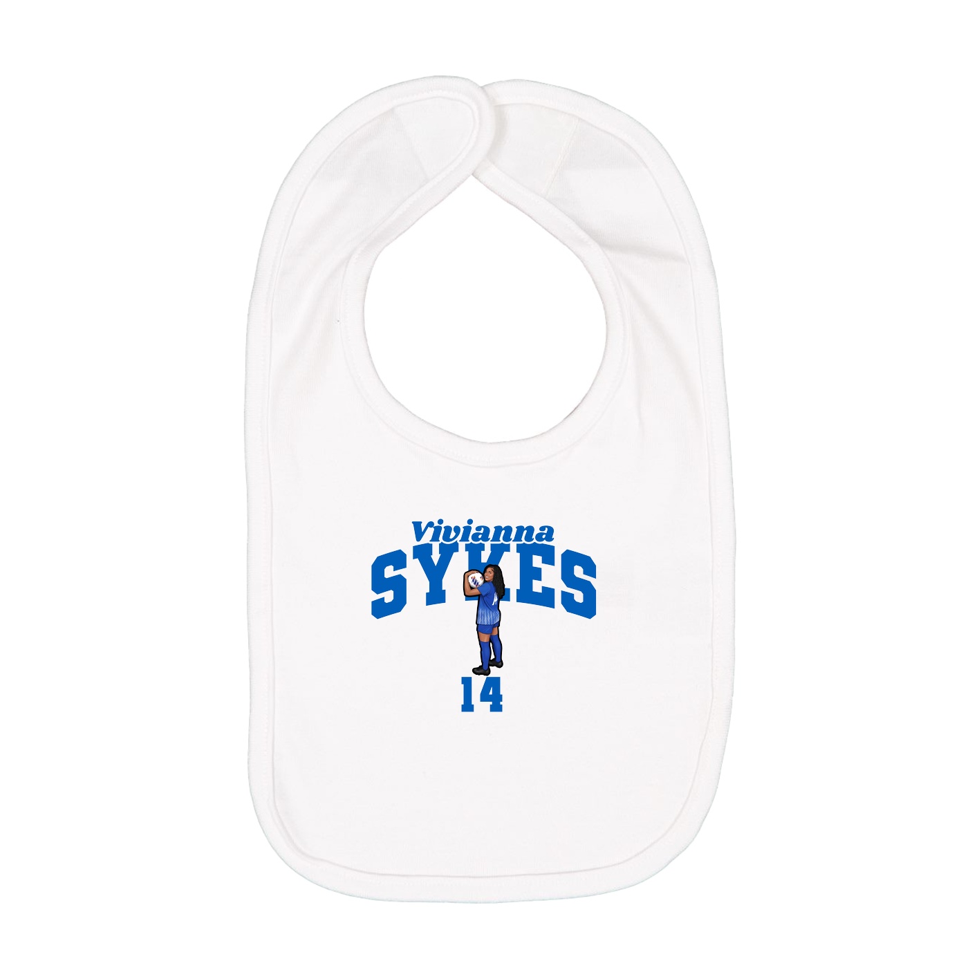 Infant Bib — Signature Arch in White