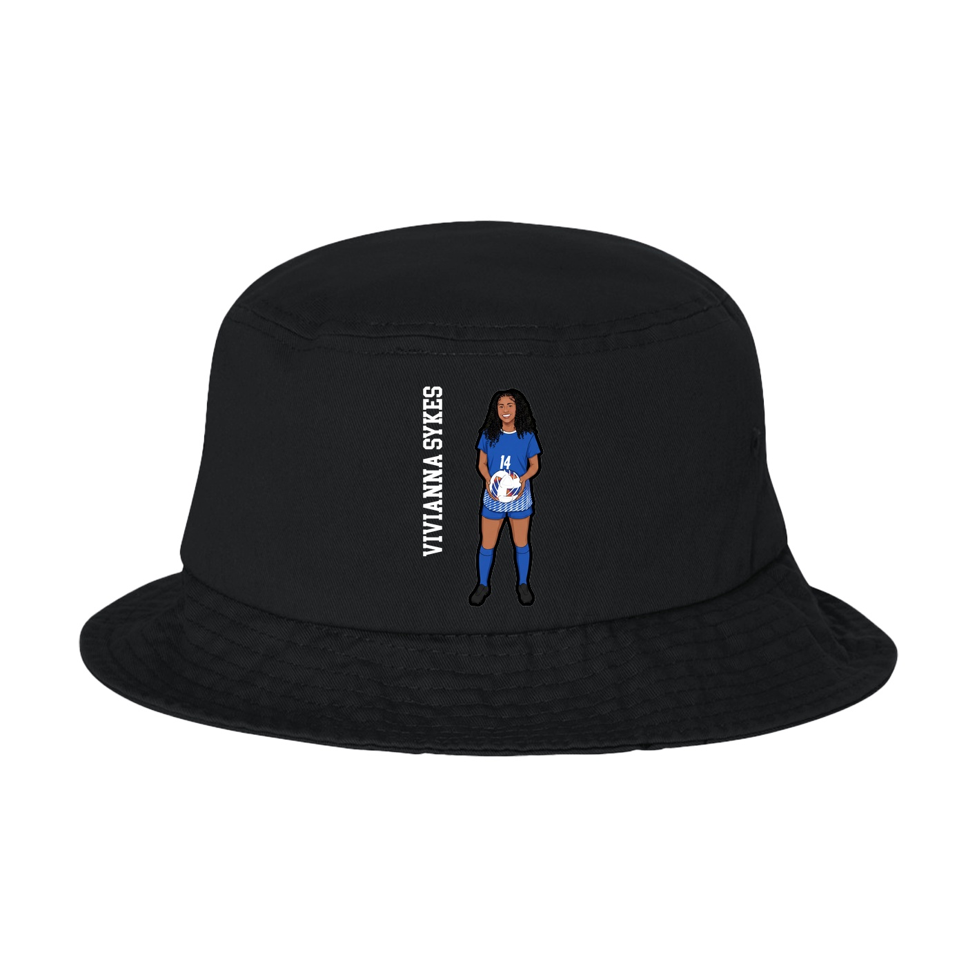 Bucket Cap — Name Vertical in Black