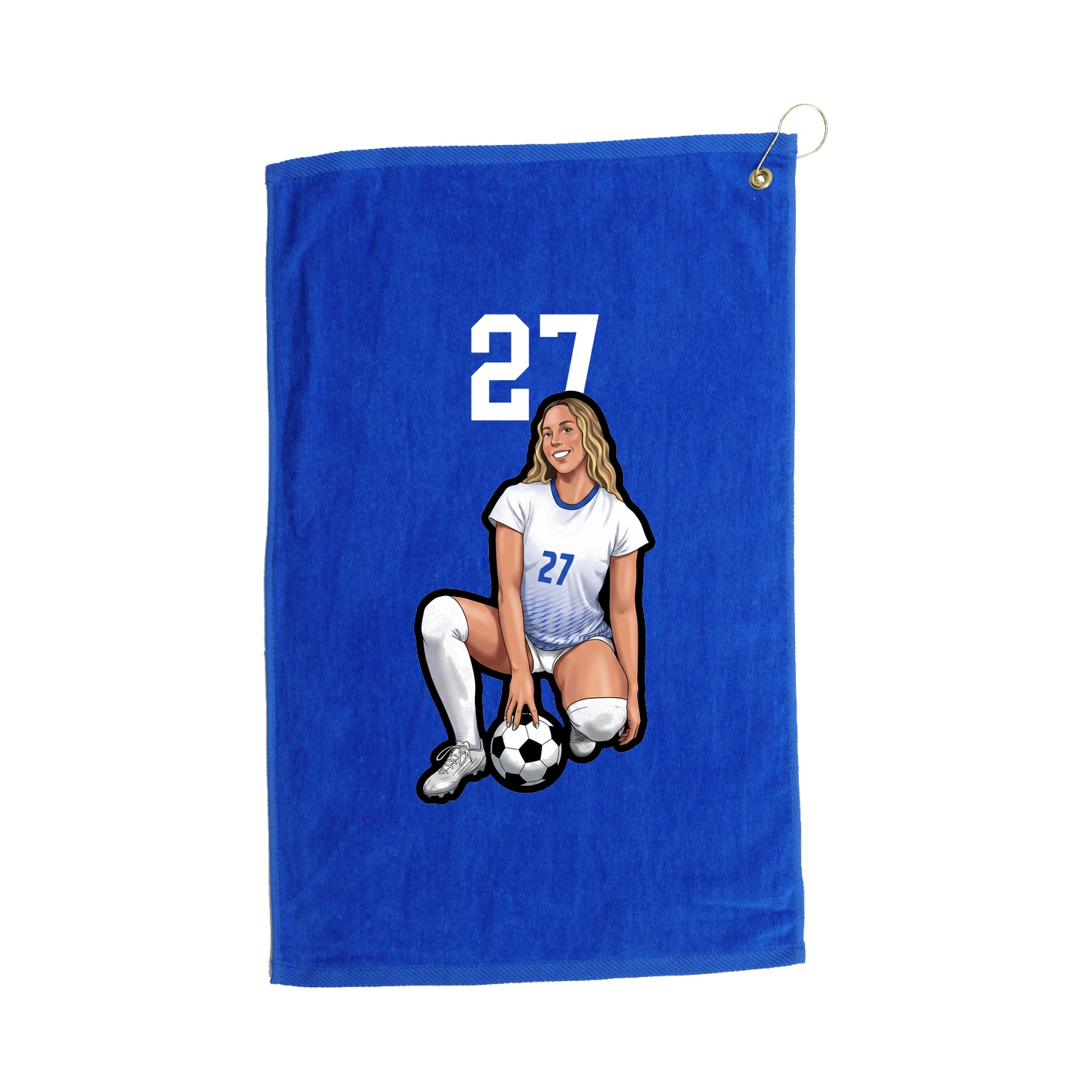 Golf Towel — Number Top in Royal