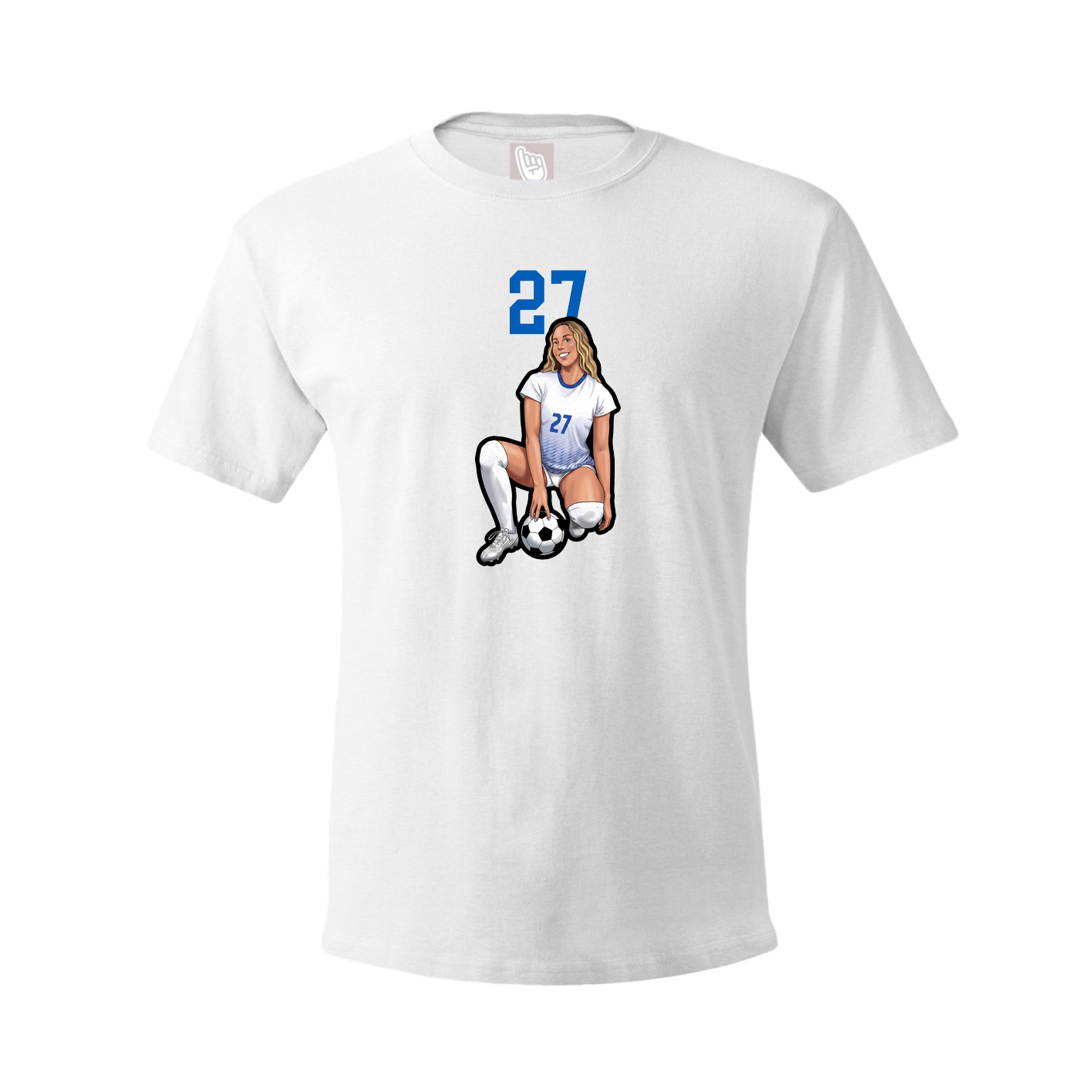 Youth Tee — Number Top in White