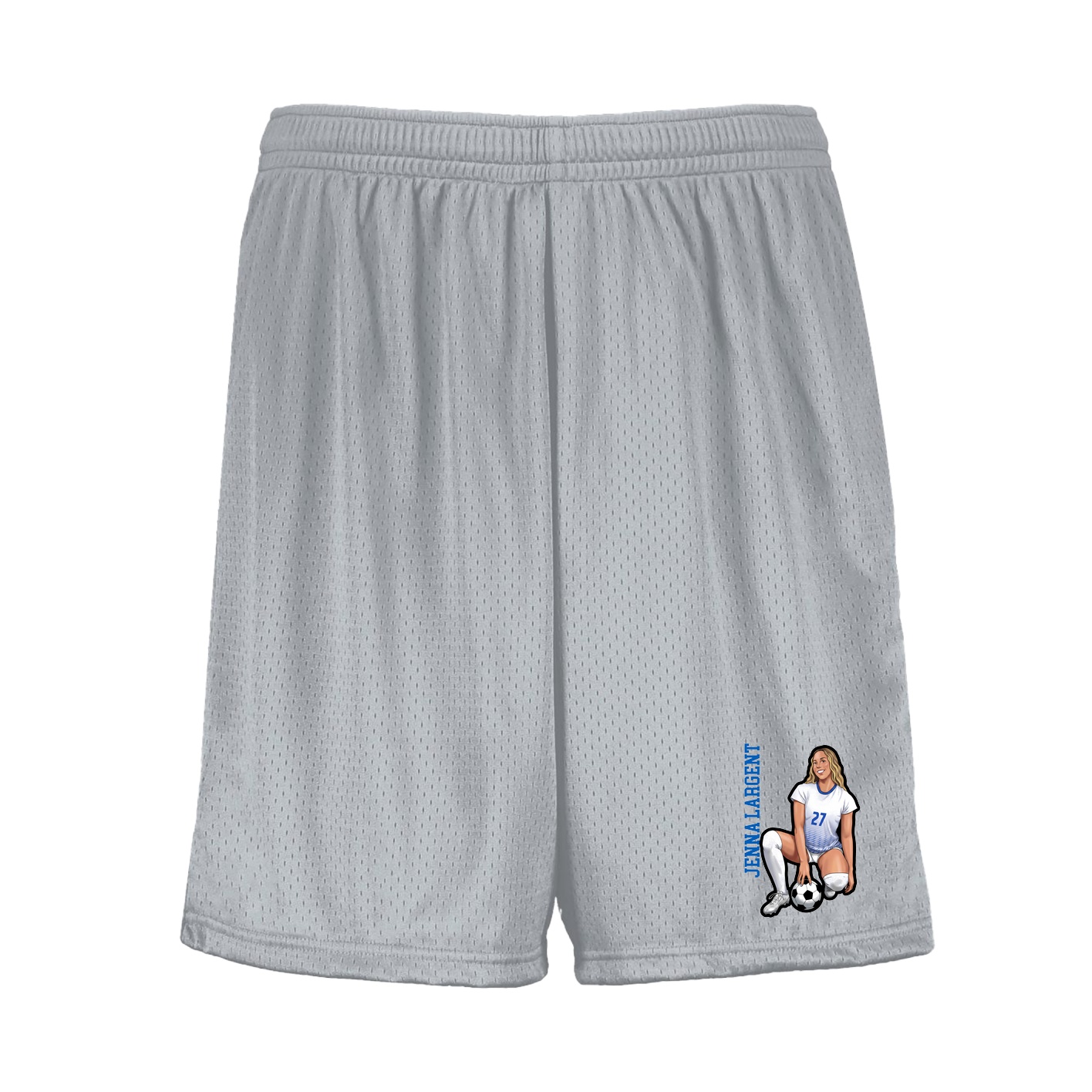 Shorts — Name Vertical in Silver