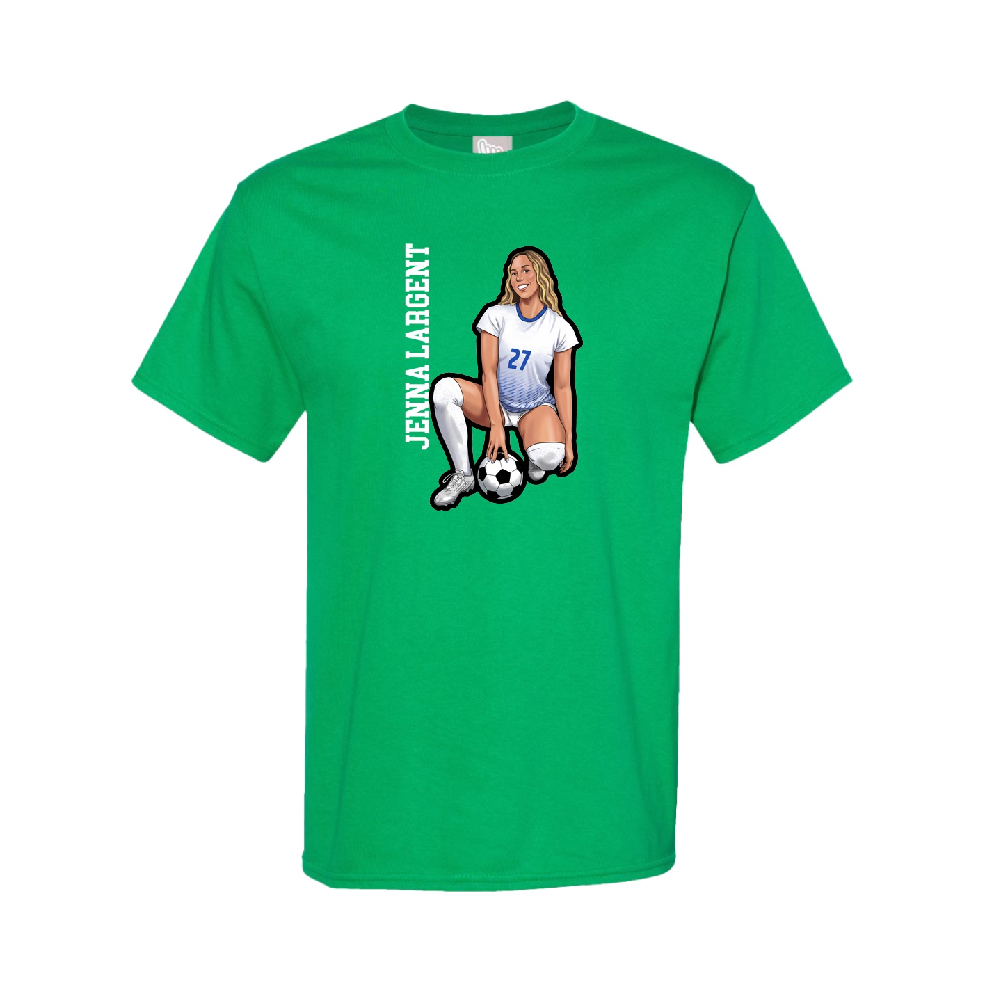 Tee — Name Vertical in Green