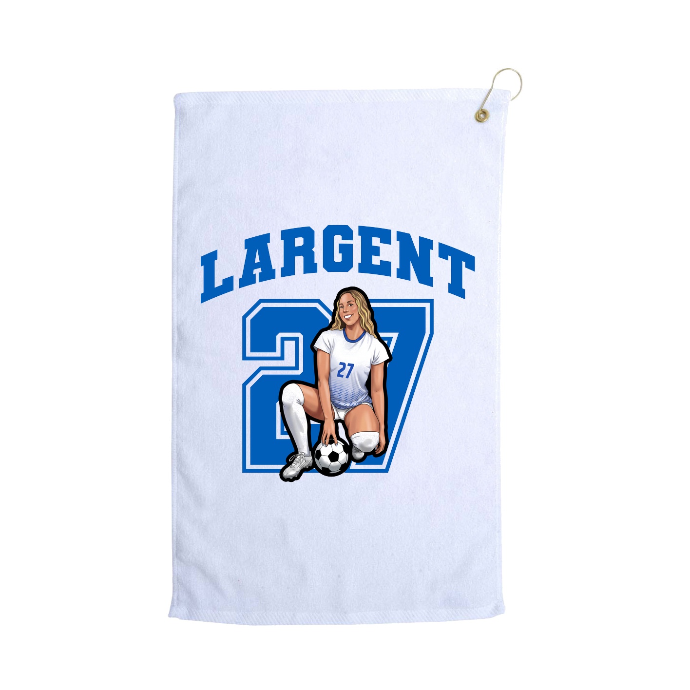 Golf Towel — Number in White