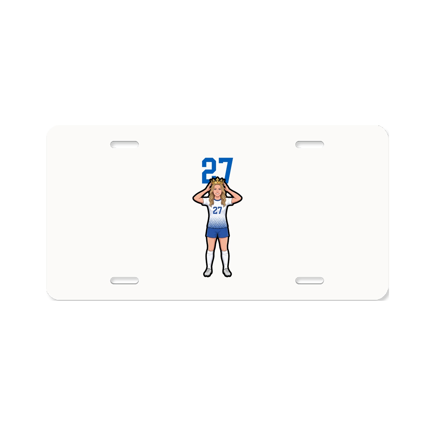 License Plate — Number Top in Classic