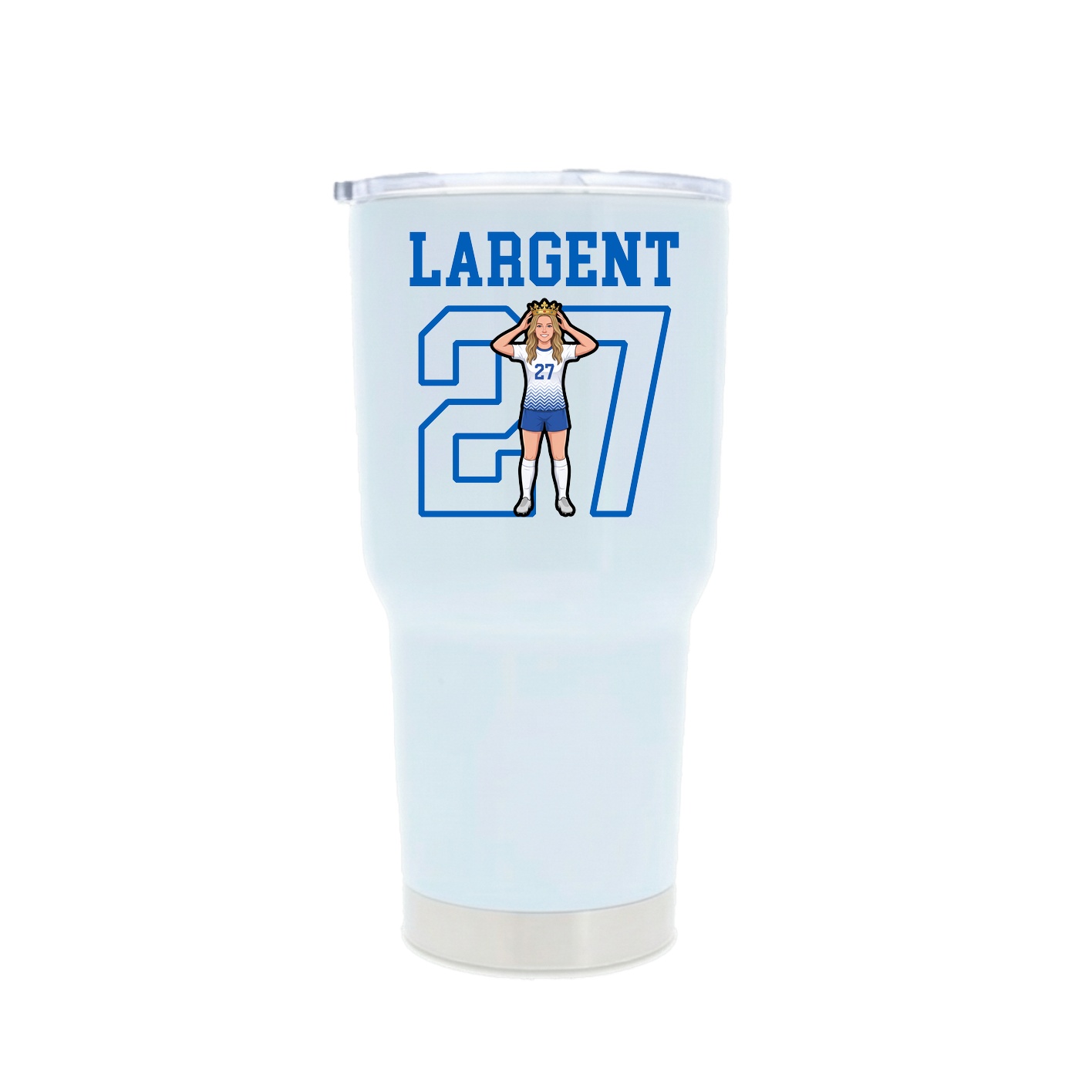 30oz Stainless Steel Tumbler — Shirsey in White