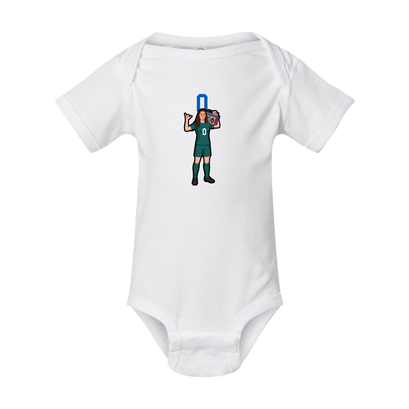 Baby Onesie — Number Top in White
