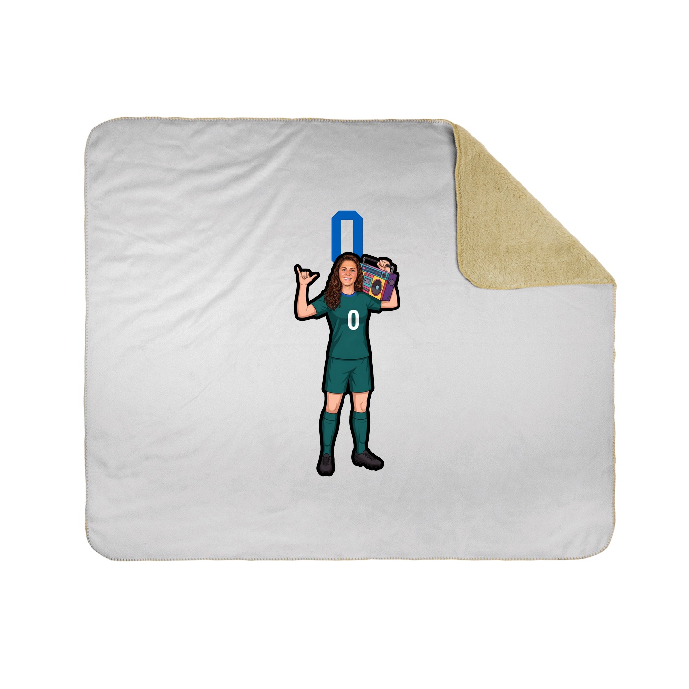 Throw Blanket — Number Top in White