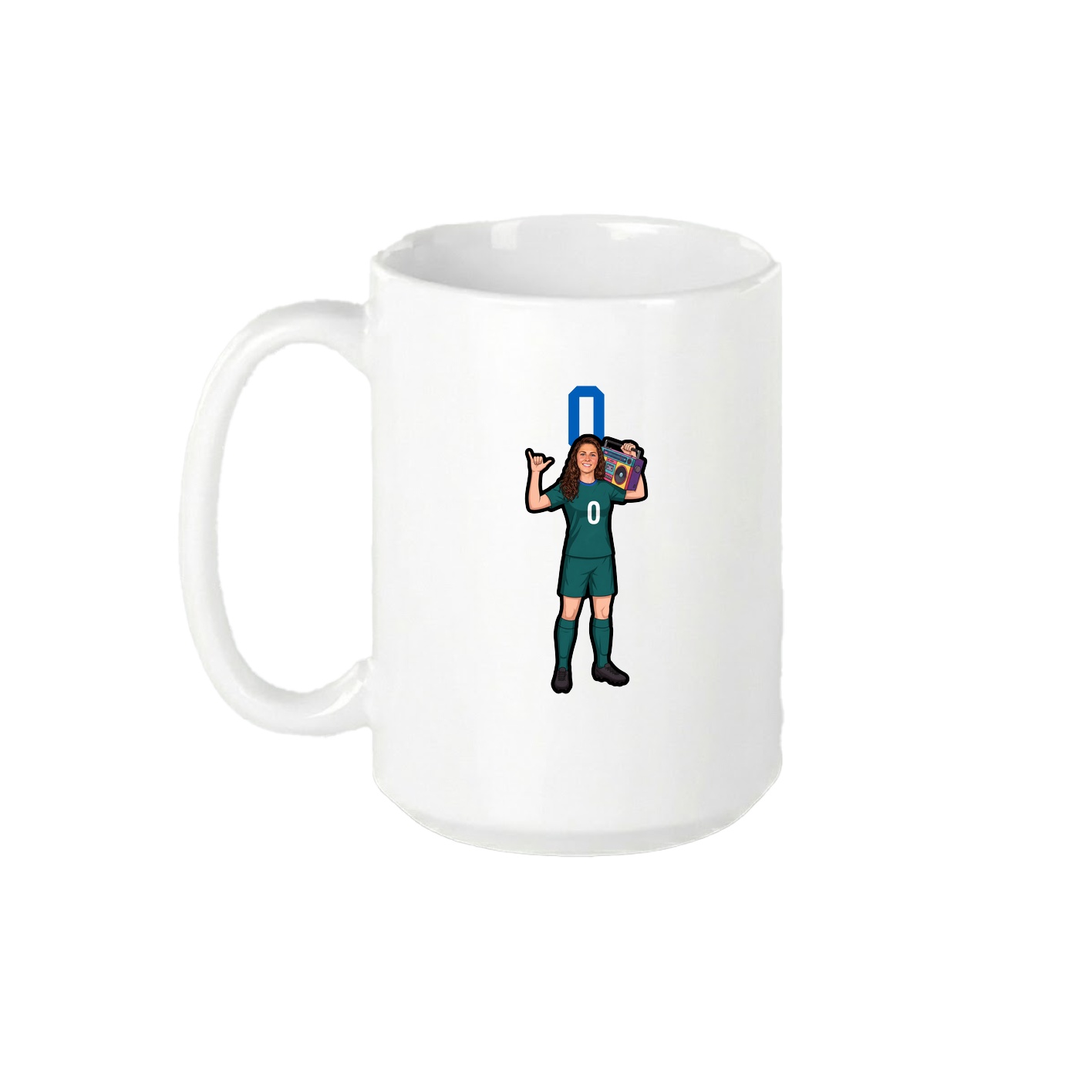 15oz Coffee Mug — Number Top in White