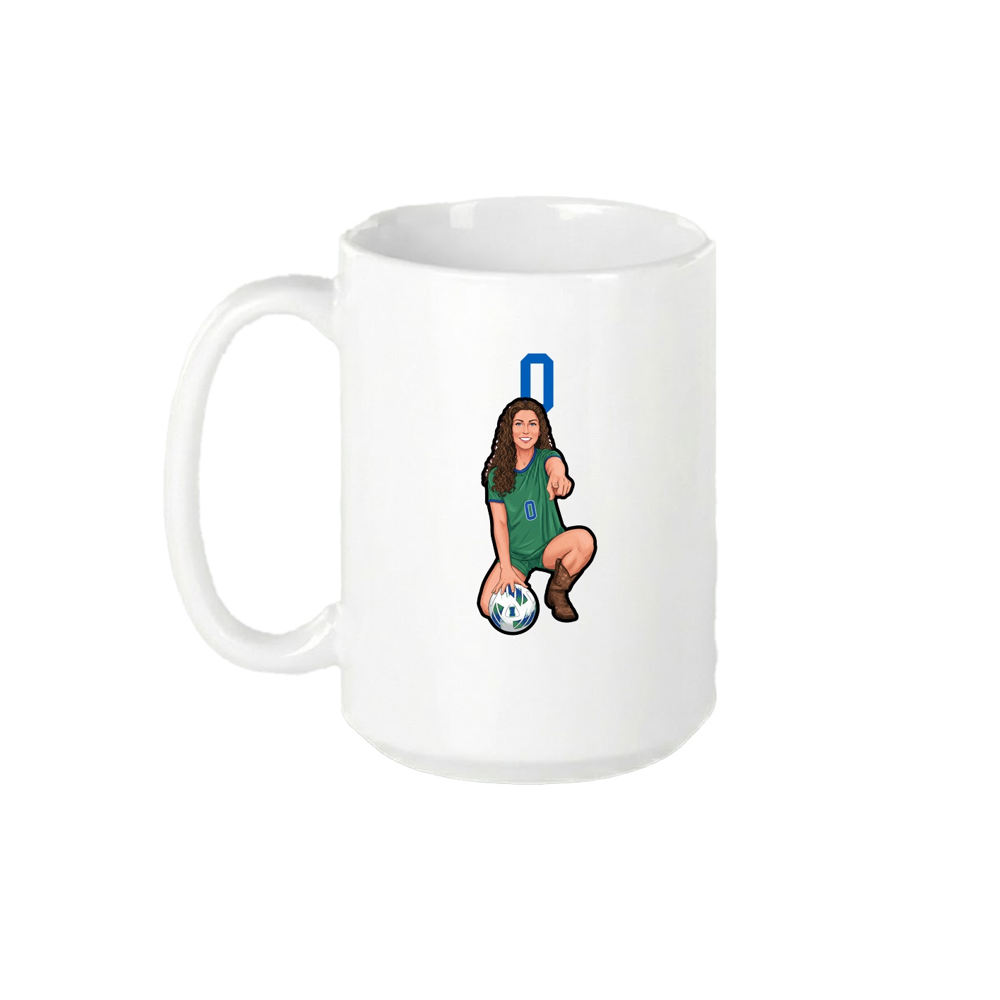 15oz Coffee Mug — Number Top in White