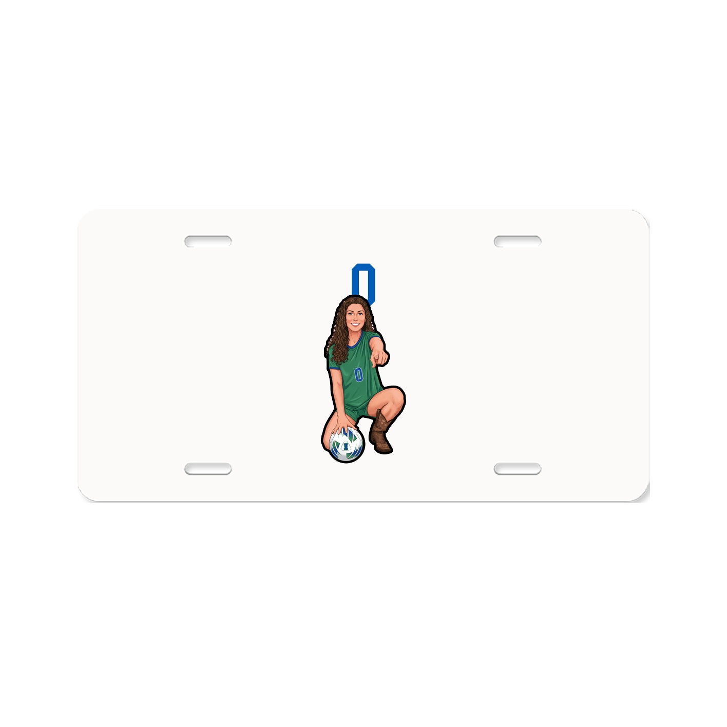 License Plate — Number Top in Classic