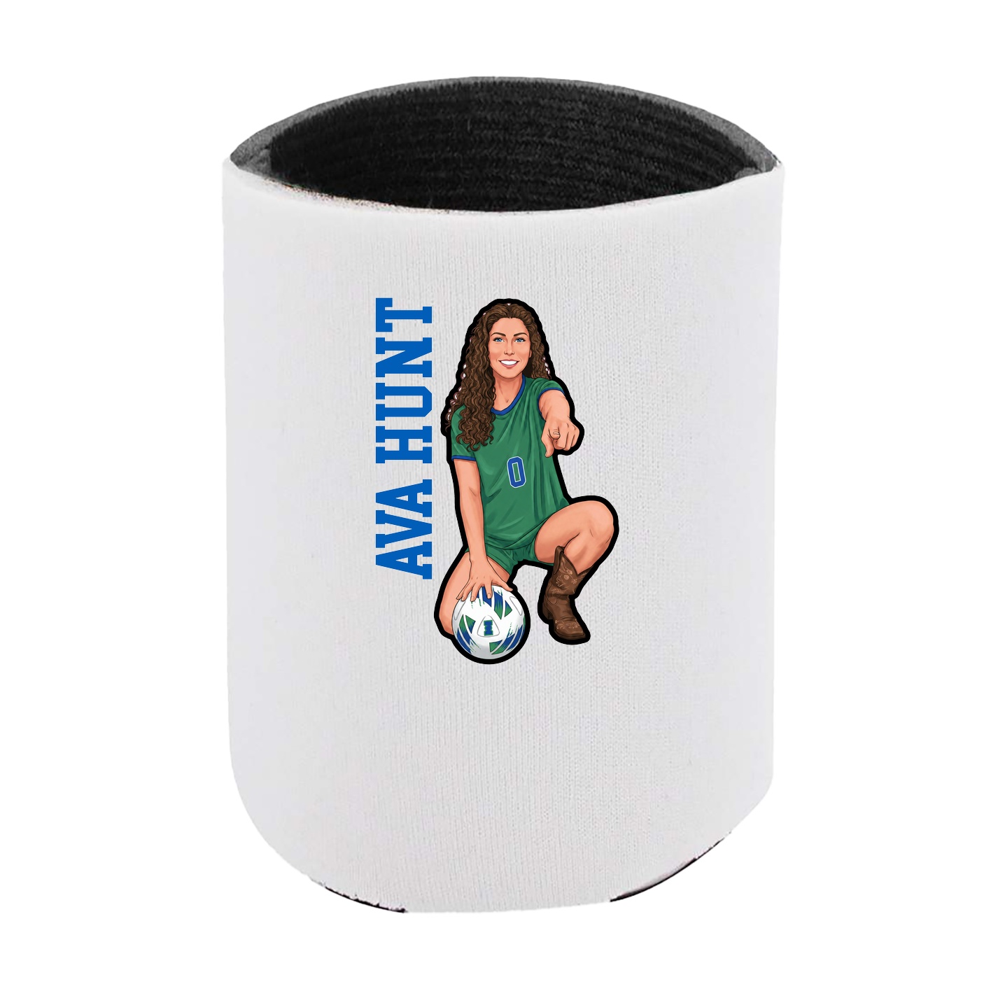 Can Holder — Name Vertical in White