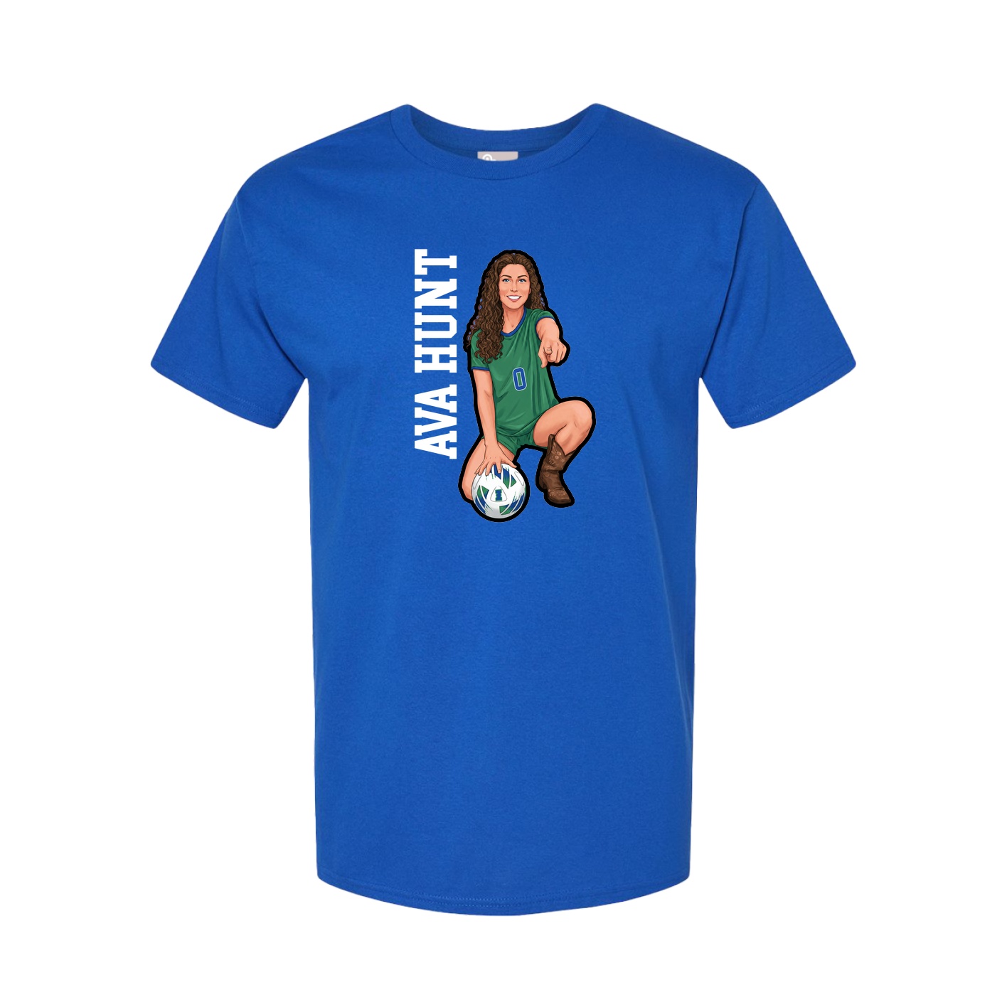 Tee — Name Vertical in Royal