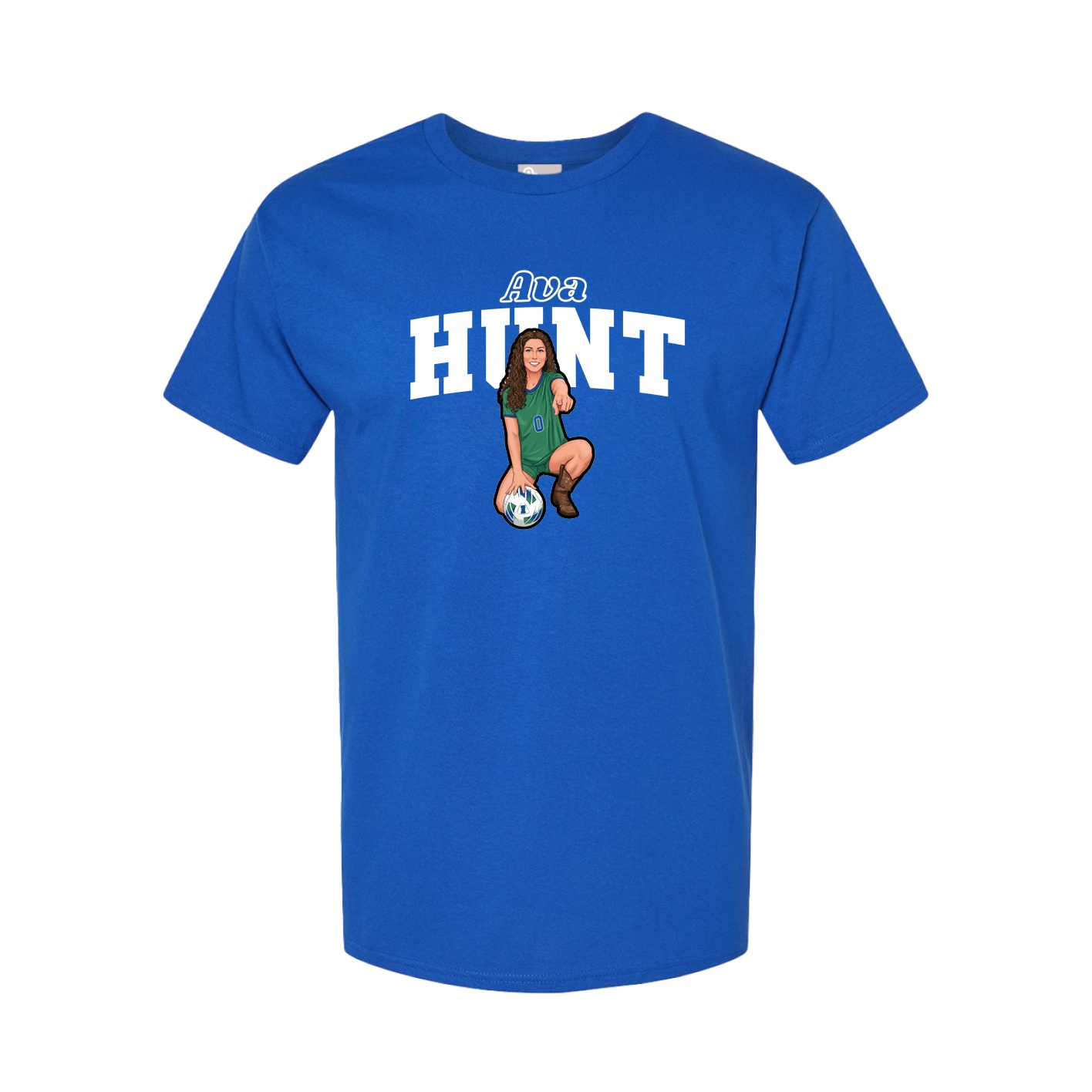 Youth Tee — Name Arch in Royal
