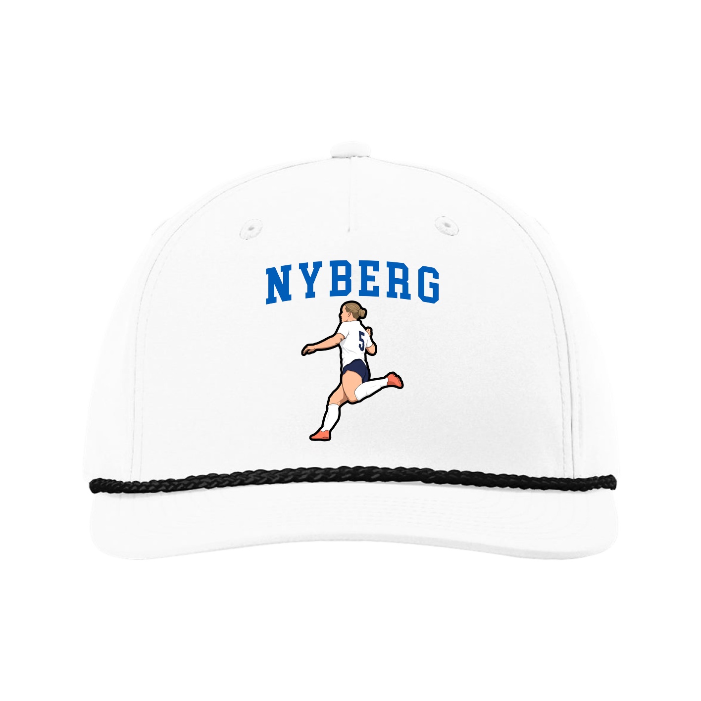 Five-Panel Classic Rope Cap — Shirsey in White