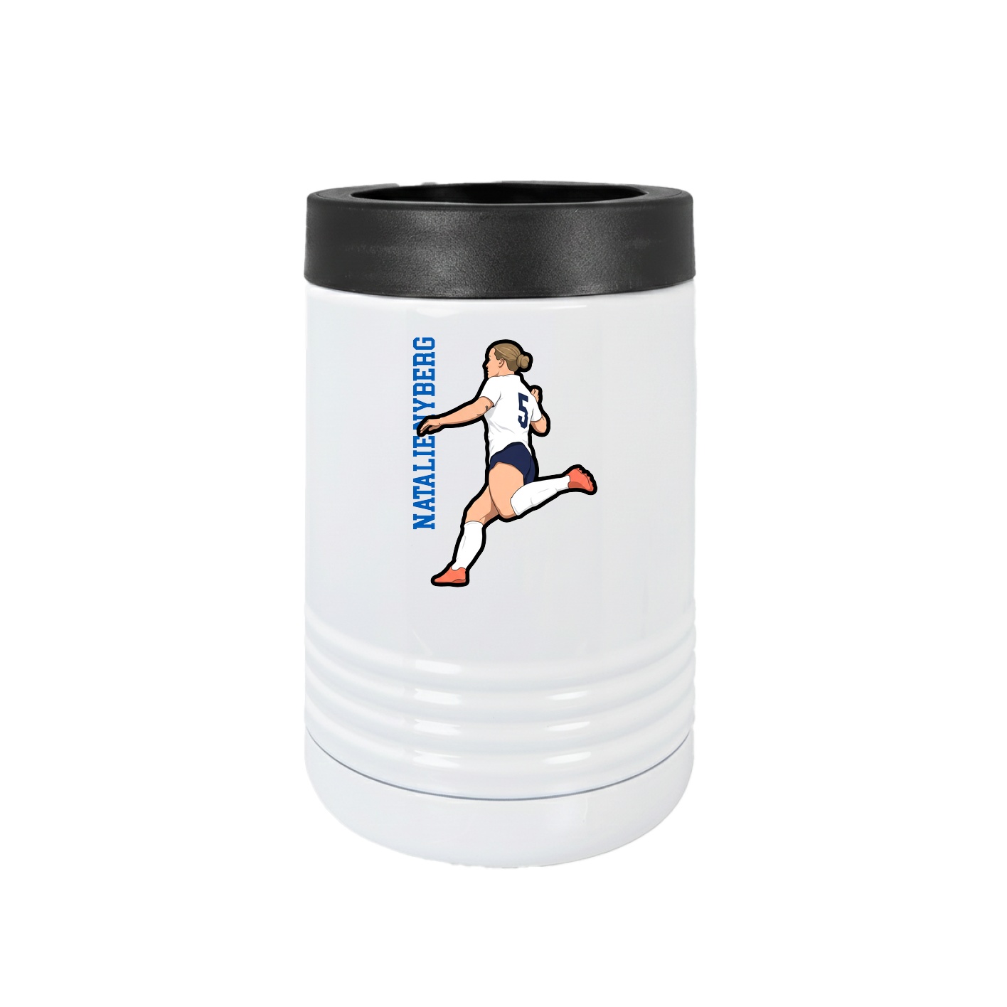 Beverage Holder — Name Vertical in White