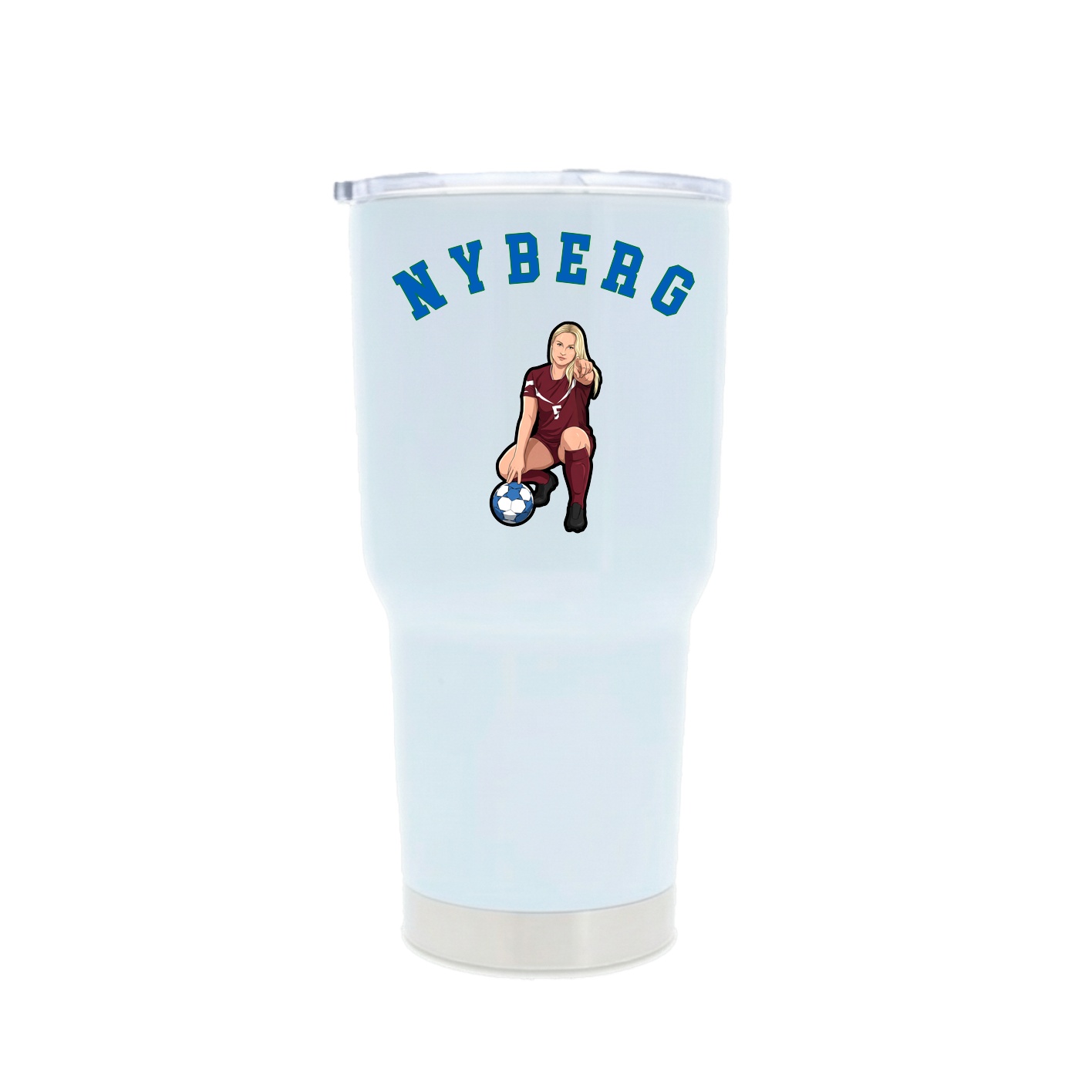 30oz Stainless Steel Tumbler — Shirsey Arch in White