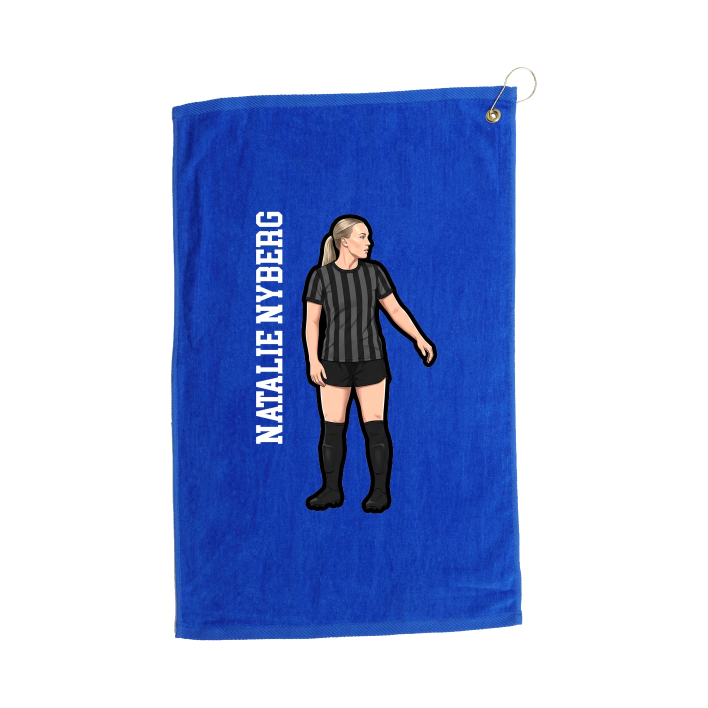 Golf Towel — Name Vertical in Royal