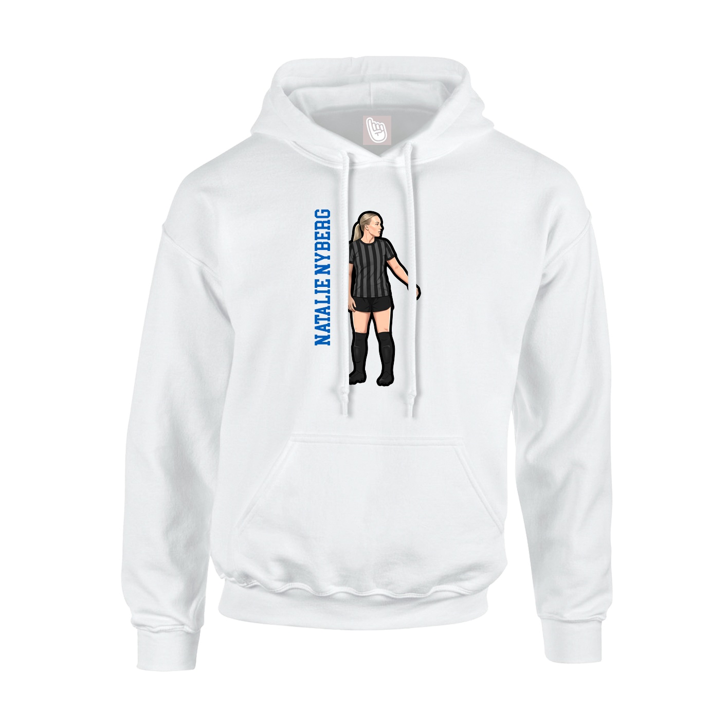 Hoodie — Name Vertical in White