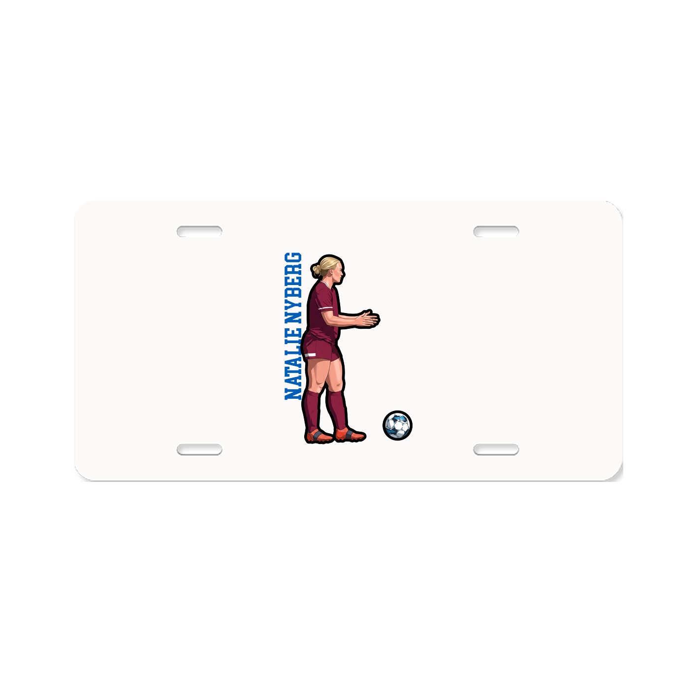 License Plate — Name Vertical in Classic